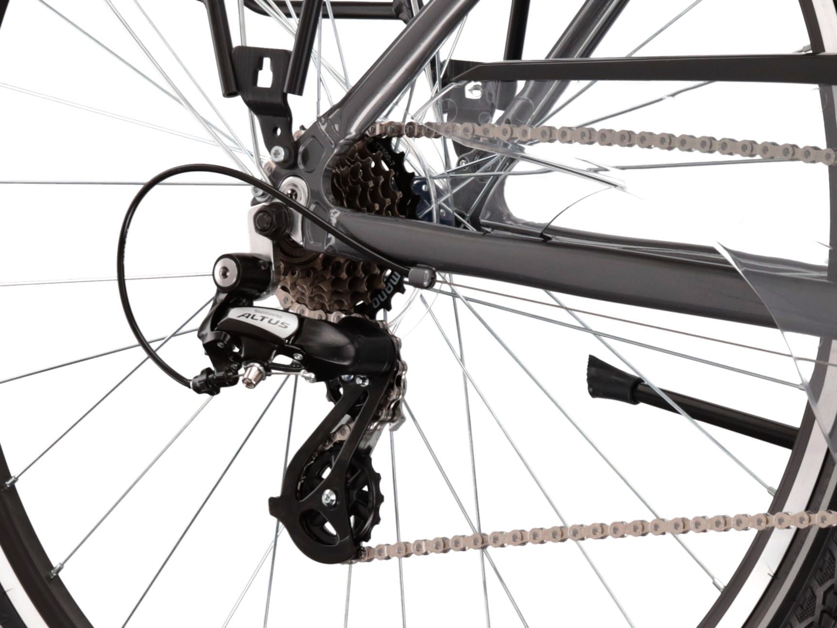 Kross Trekkingrad »KROSS Trekkingrad Trans 1.0 28" grau«, 21 Gang, Shimano, ALTUS M310 Schaltwerk, Kettenschaltung