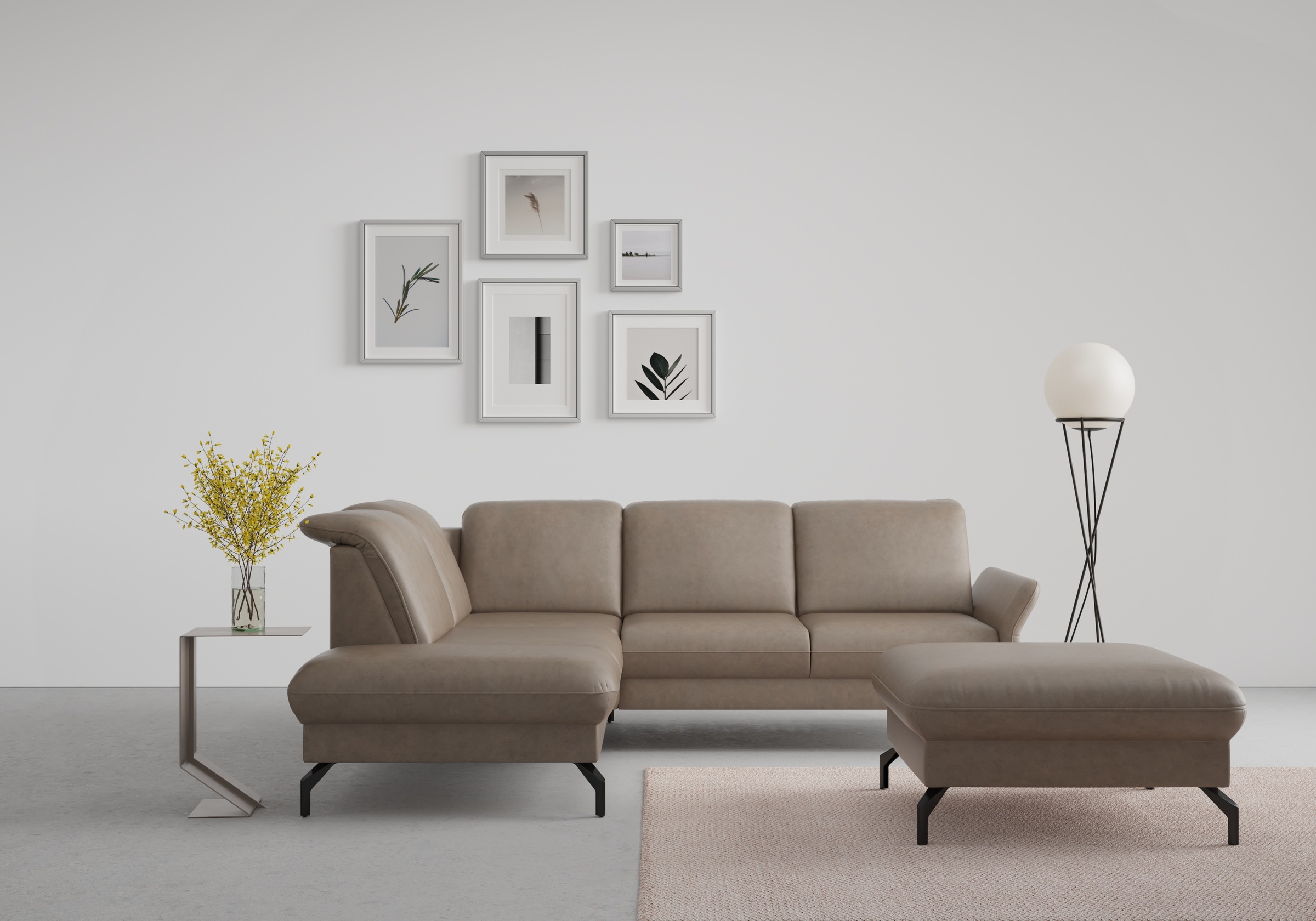 sit&more Ecksofa "Fashion L-Form" wahlweise mit Kopfteilverstellung und Vorziehsitz, motorisch