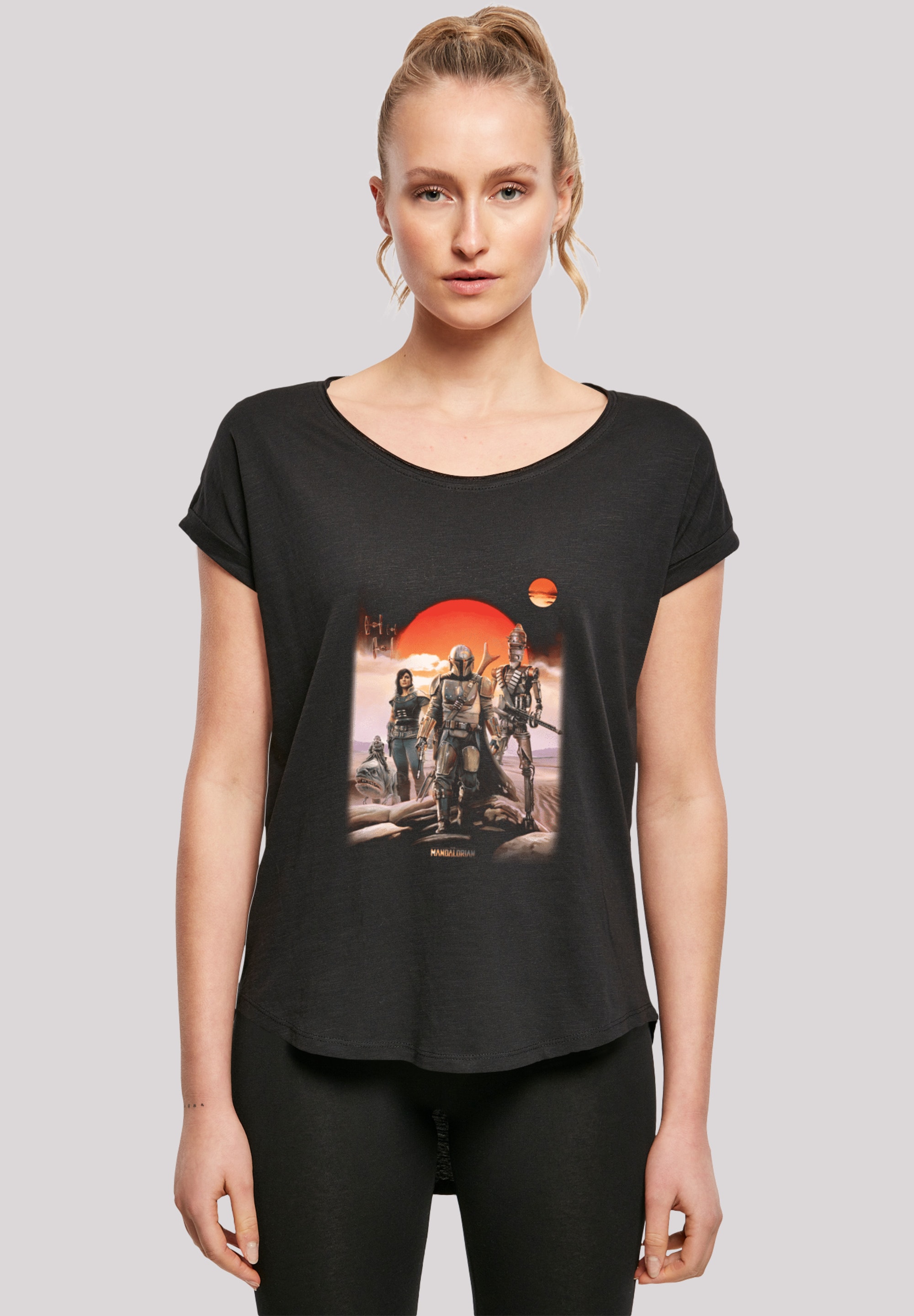 T-Shirt »Star Wars The Mandalorian Warriors«, Damen,Premium Merch,Lang,Longshirt,Bedruckt