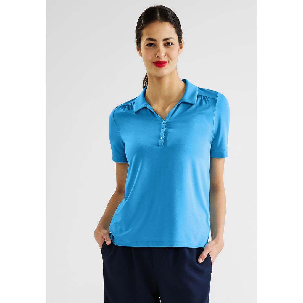 STREET ONE Poloshirt, in Unifarbe