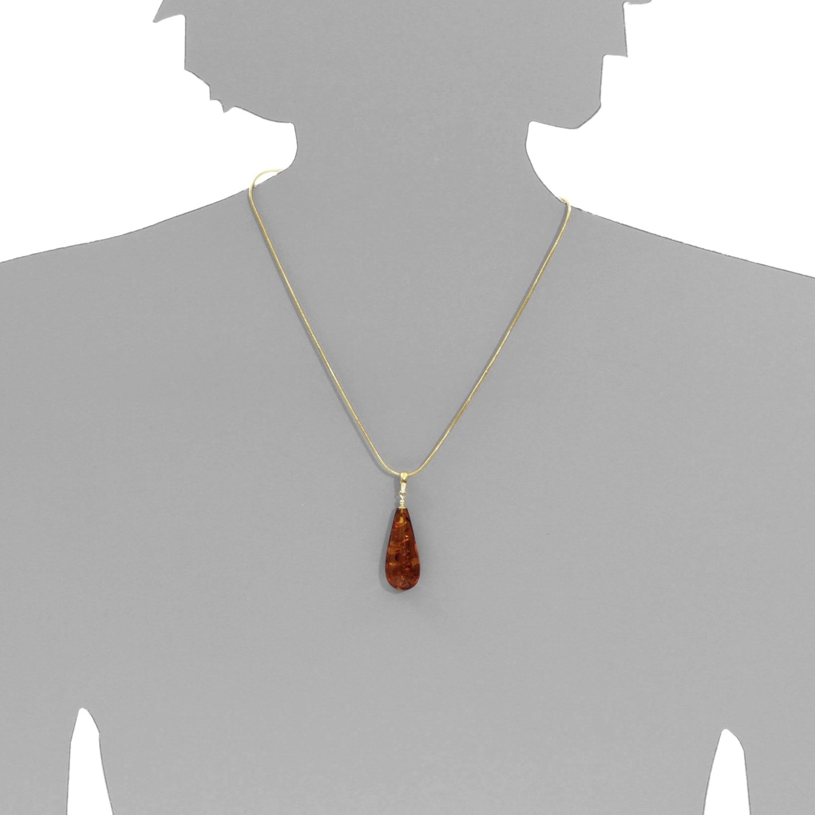 OSTSEE-SCHMUCK Kettenanhänger »Ostsee-Schmuck Anhänger Klassisch 40 mm - Gold 333/000«, (1 tlg.)