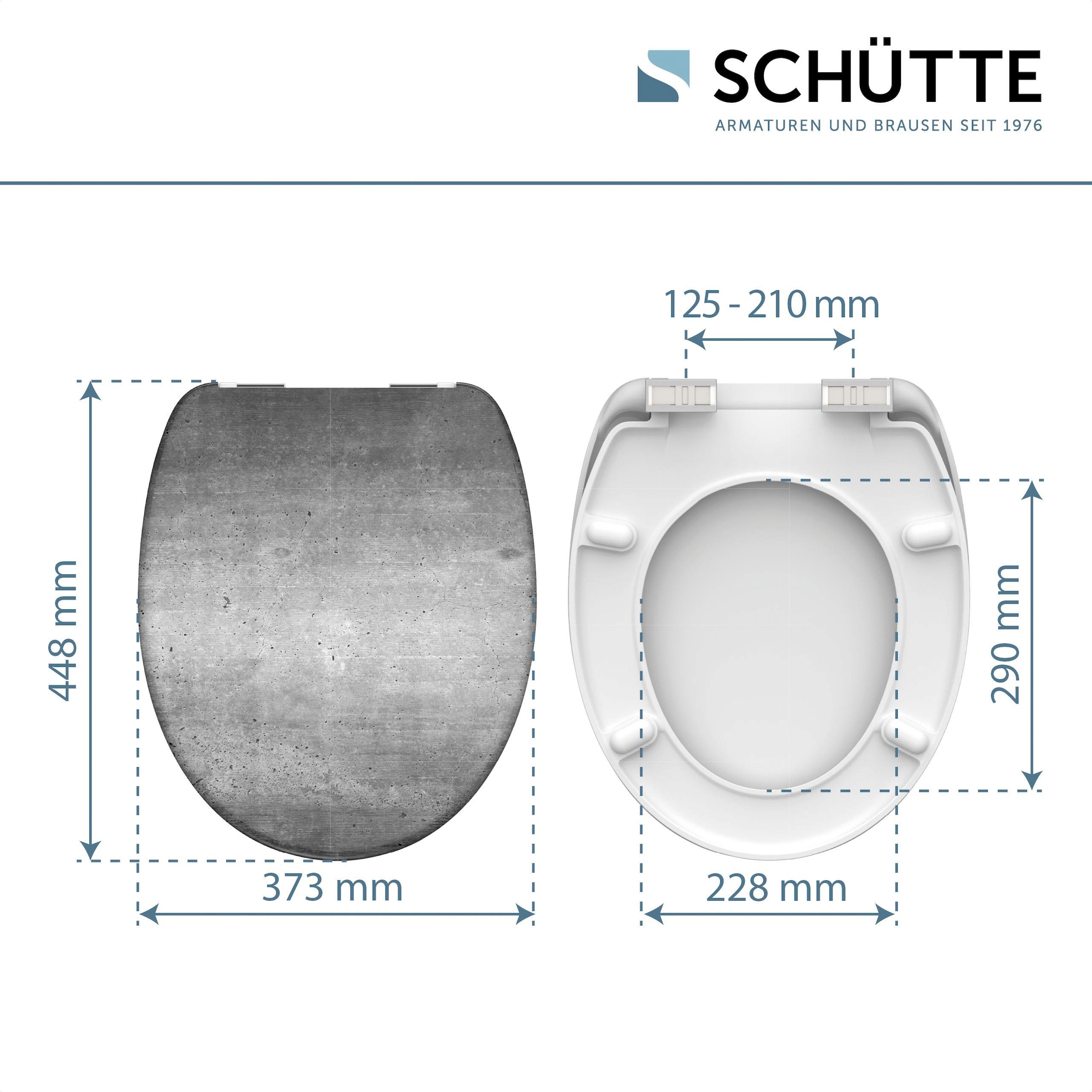 Schütte WC-Sitz »Industrial Grey«, Duroplast, mit Absenkautomatik