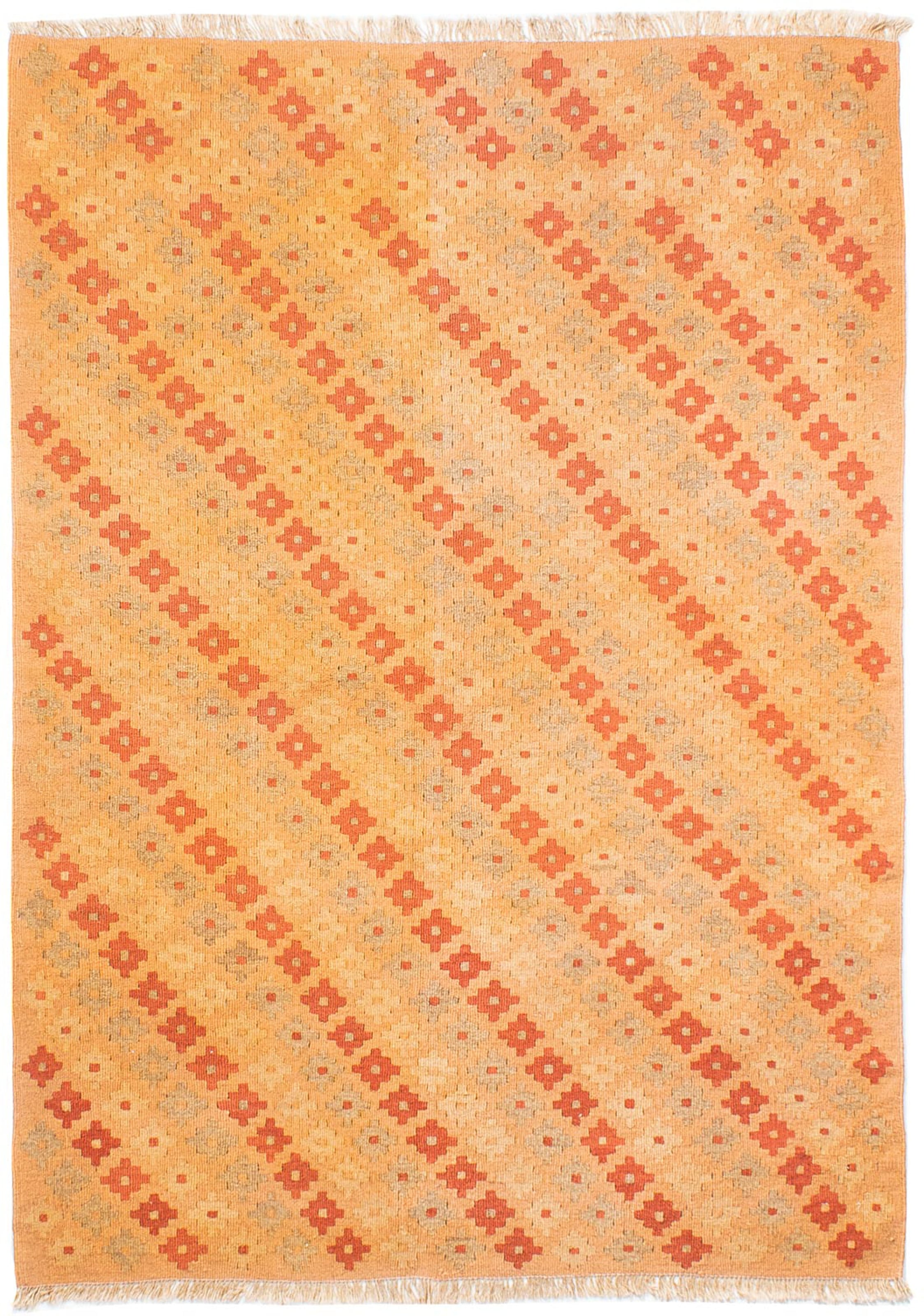 morgenland Wollteppich »Kelim - Oriental - 184 x 137 cm - mehrfarbig«, rechteckig, Wohnzimmer, Einzelstück