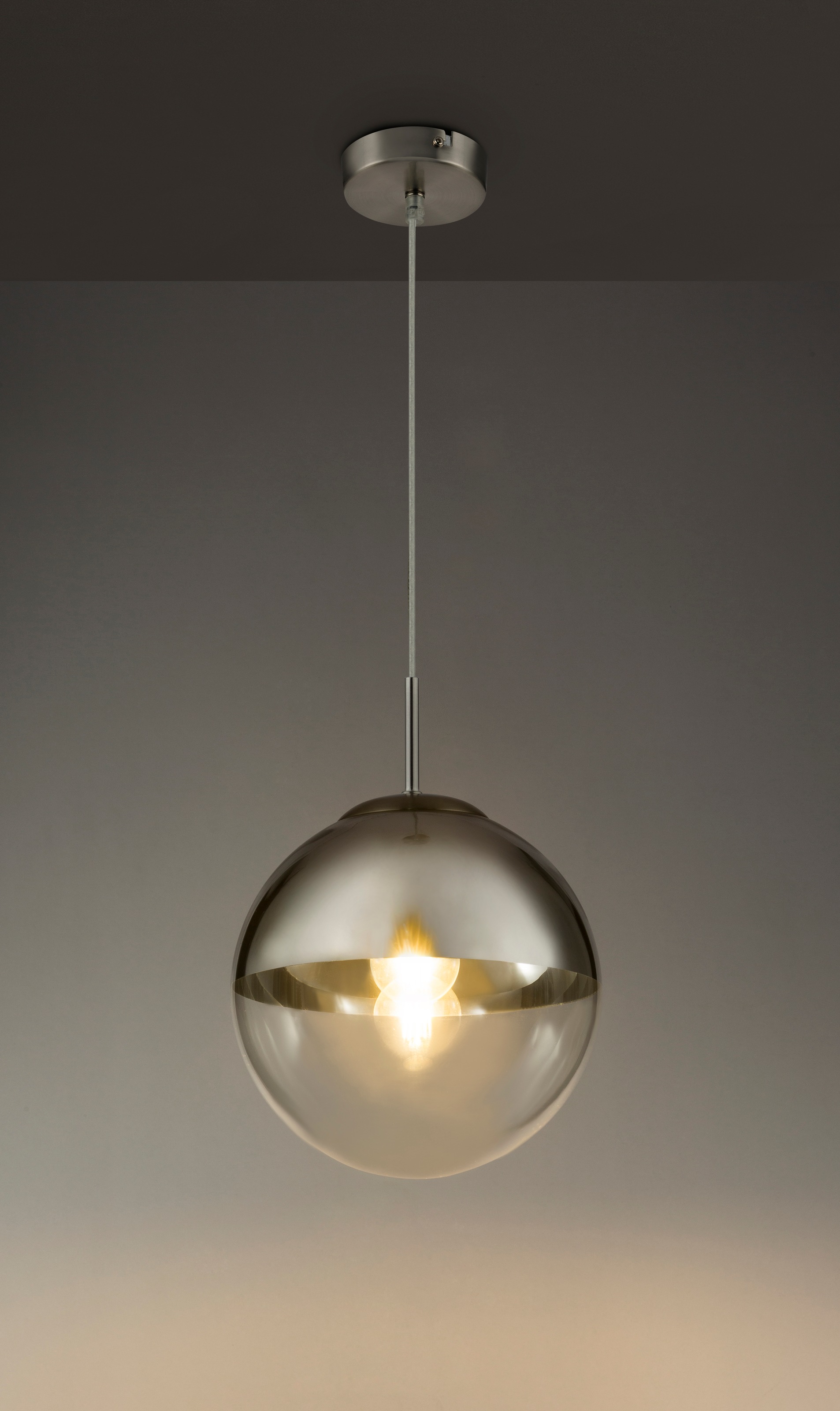 GLOBO LIGHTING Hängeleuchte »VARUS« E27 1 Stk. Hängeleuchte für Esszimmer Nickel matt