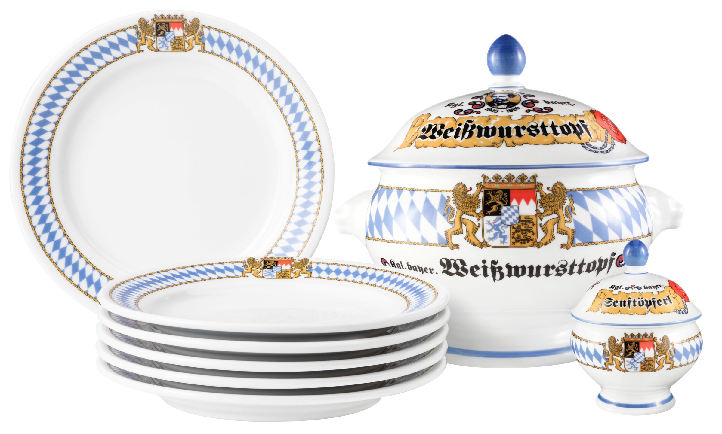 Seltmann Weiden Geschirr-Set "Set 8-tlg. Compact Bayern" Teller, Terrine, S günstig online kaufen