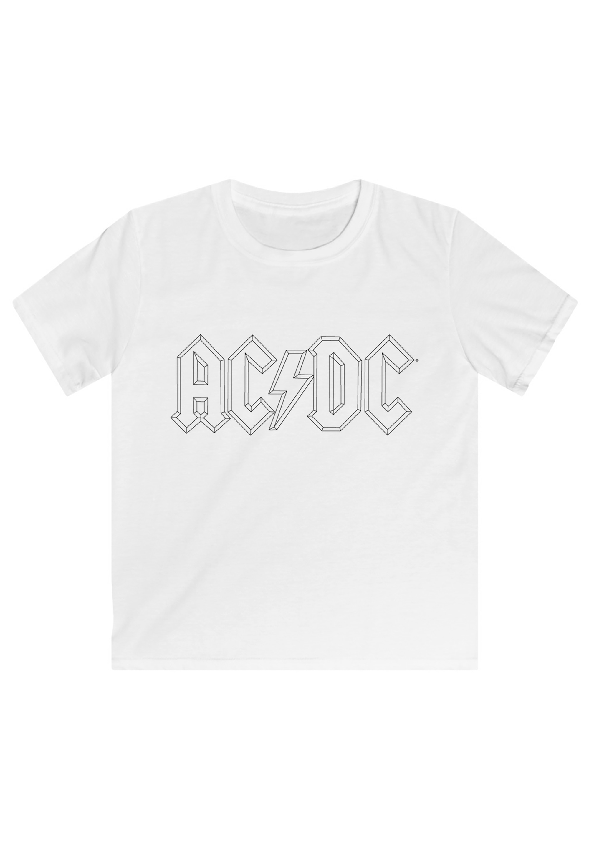 Merch«, Unisex T-Shirt kaufen Outline Logo BAUR - Fan Black | »ACDC F4NT4STIC Kinder,Premium online Merch,Jungen,Mädchen,Bandshirt Metal Musik Rock Premium