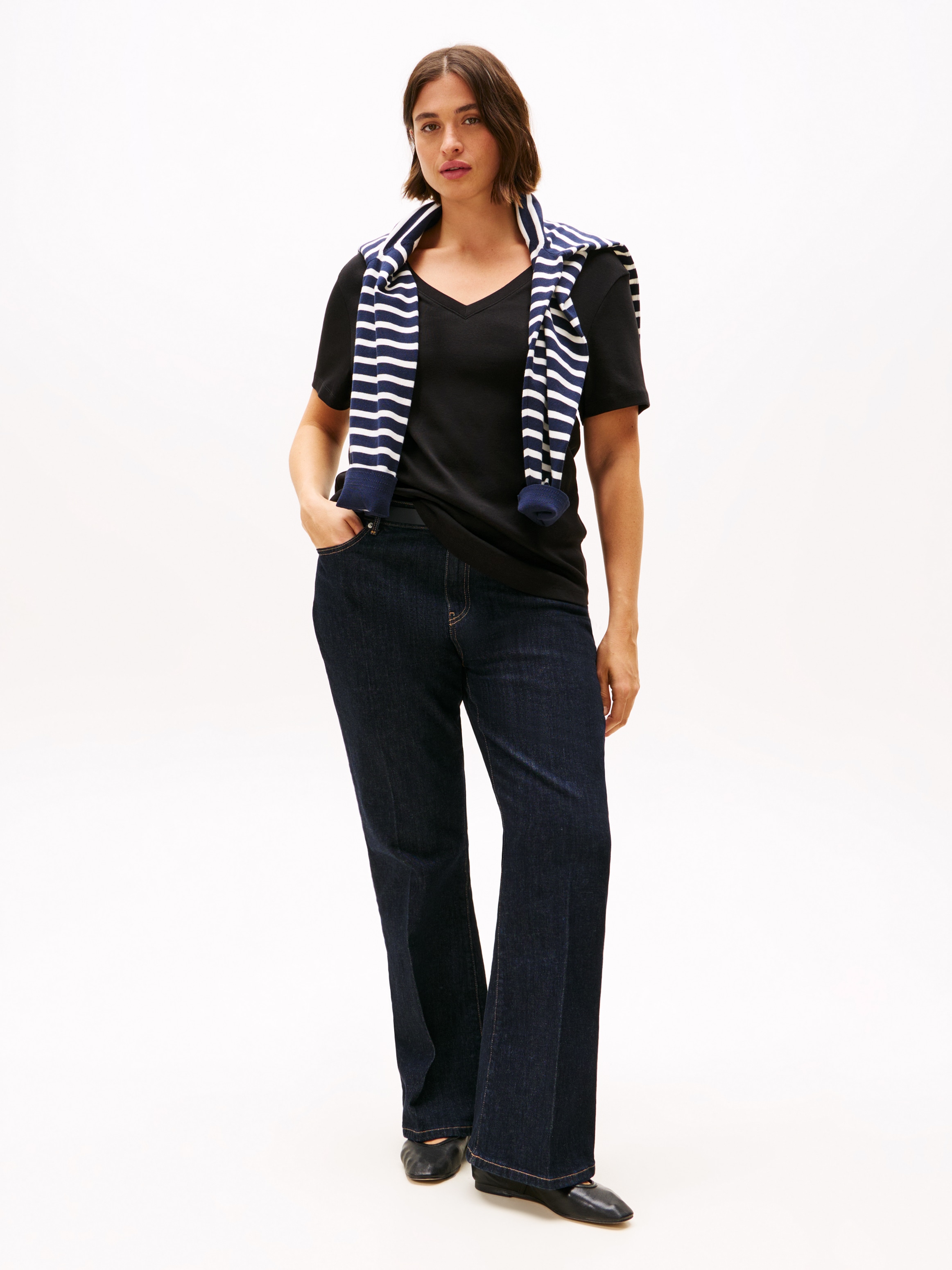 Tommy Hilfiger Curve V-Shirt »CRV SLIM CODY V-NK SS«, in Großen Größen
