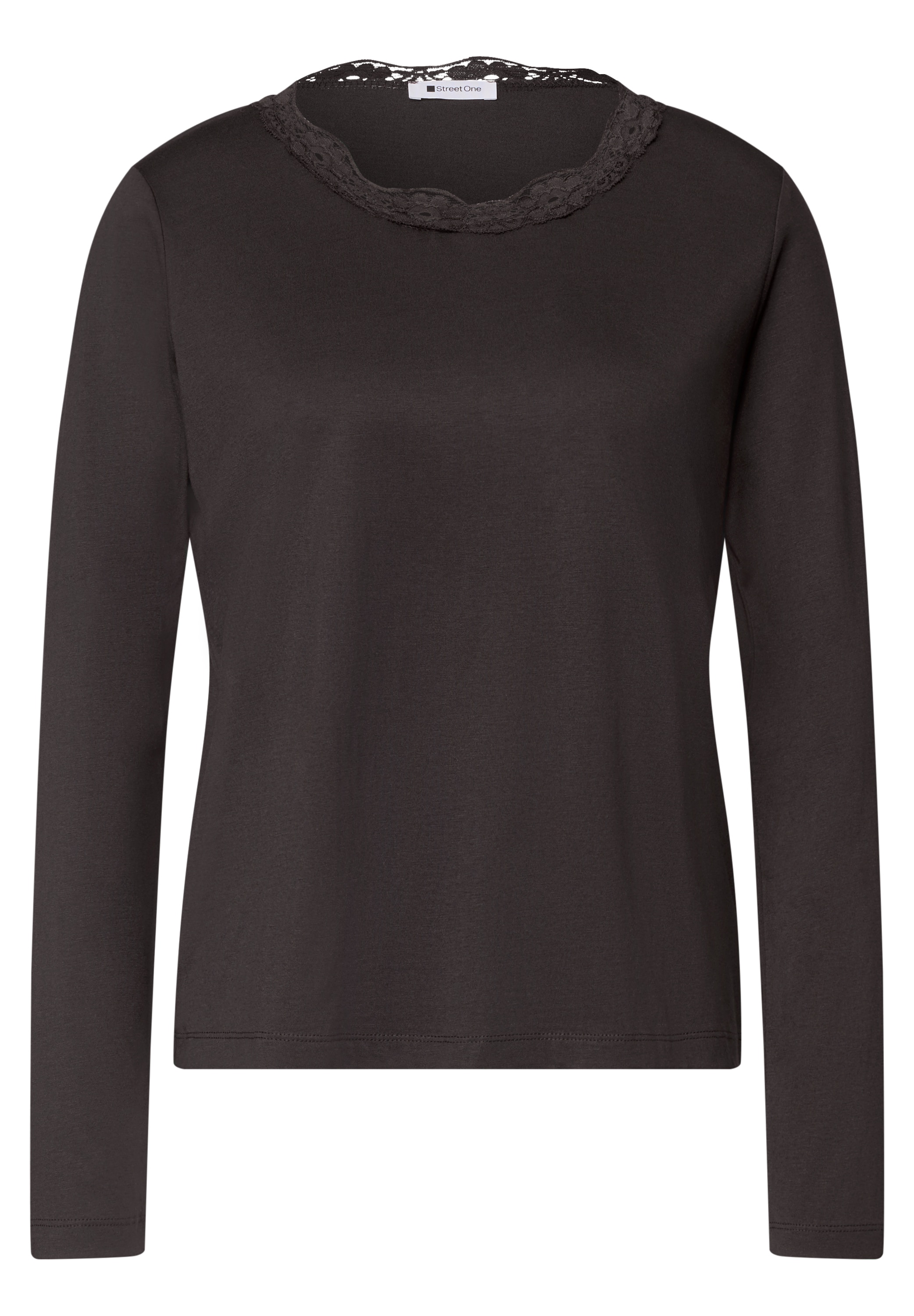 STREET ONE Langarmshirt mit Spitze