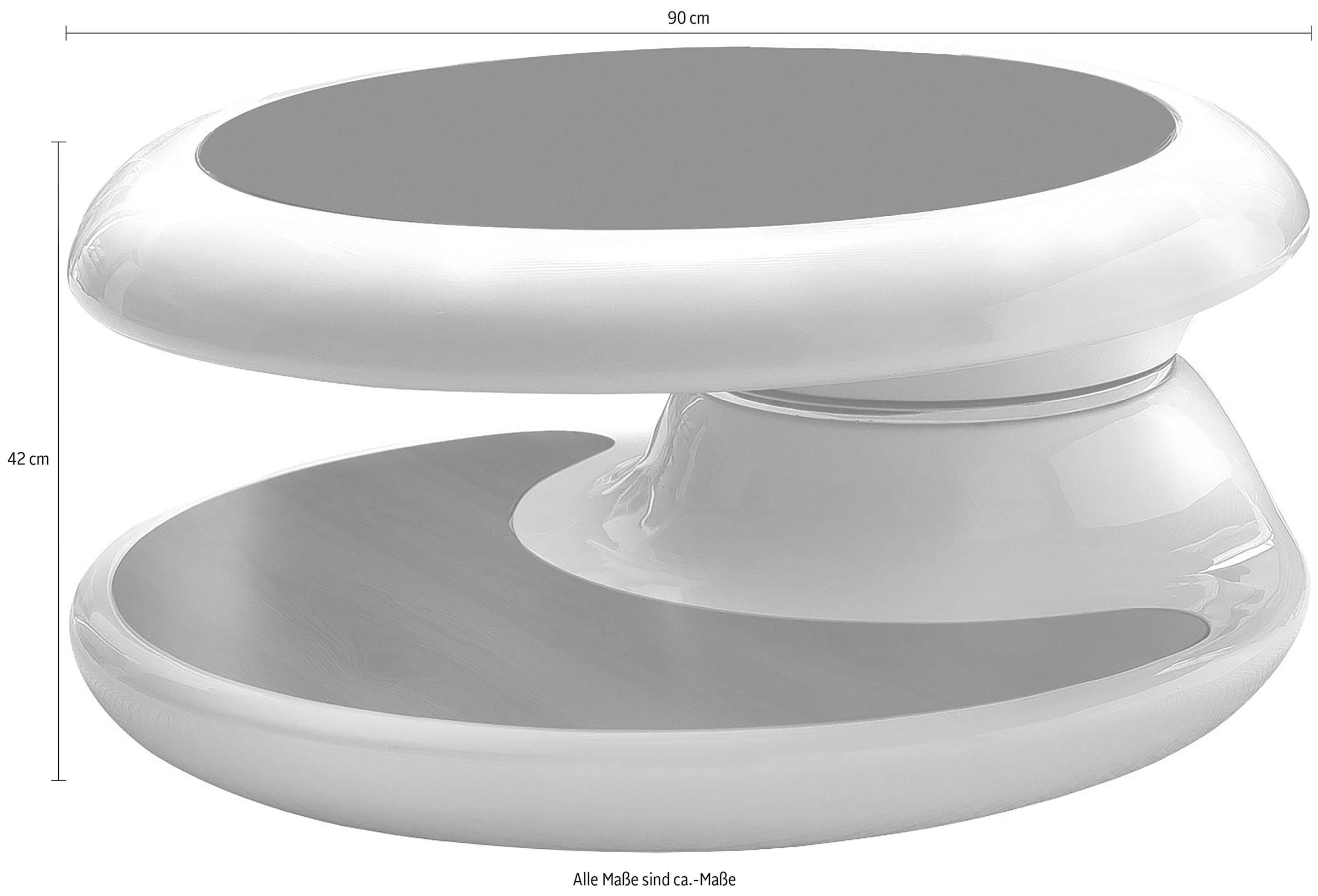 SalesFever Couchtisch, Tischplatte um 360° drehbar