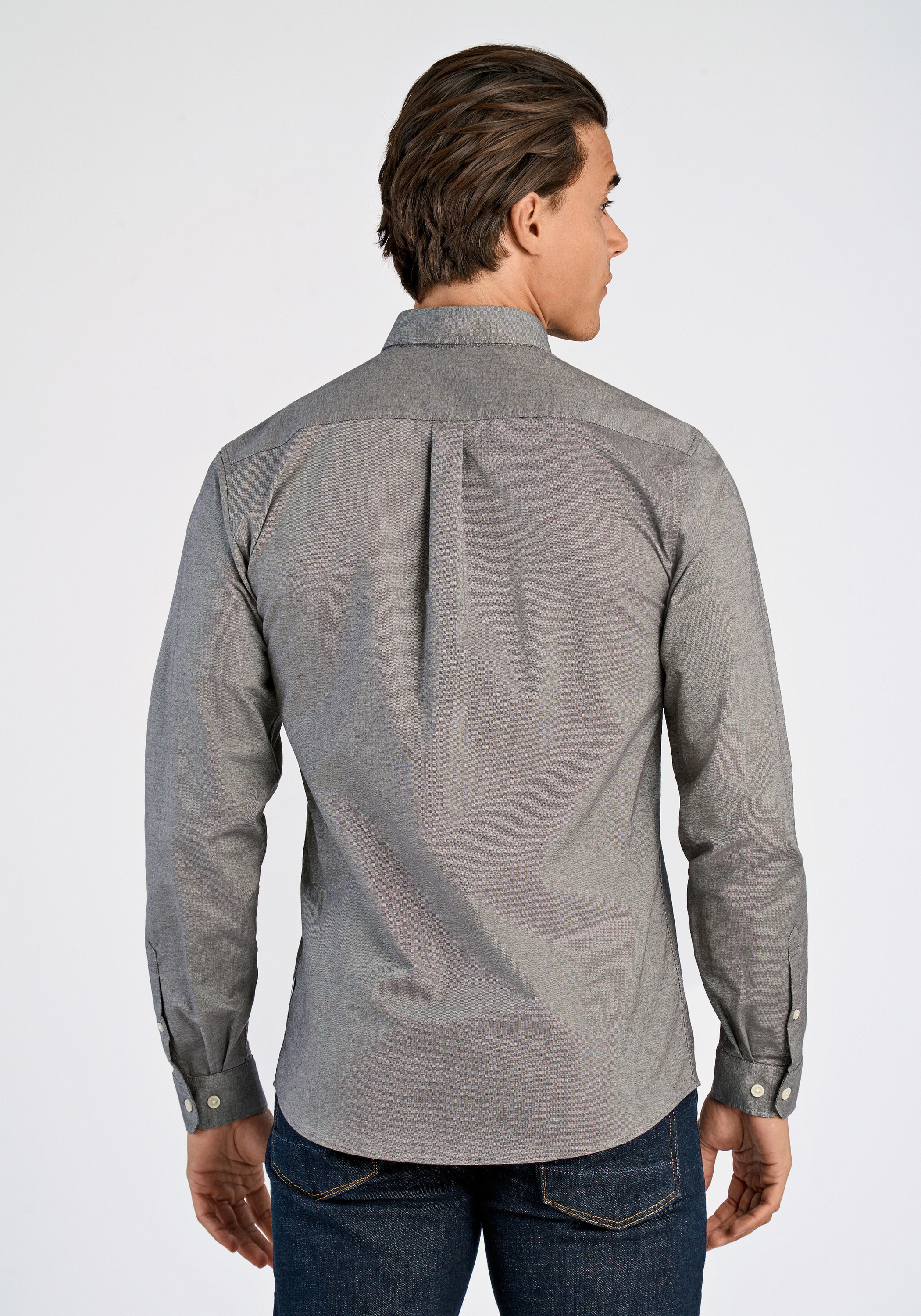 LINDBERGH Langarmhemd, mit Button-Down-Kragen günstig online kaufen