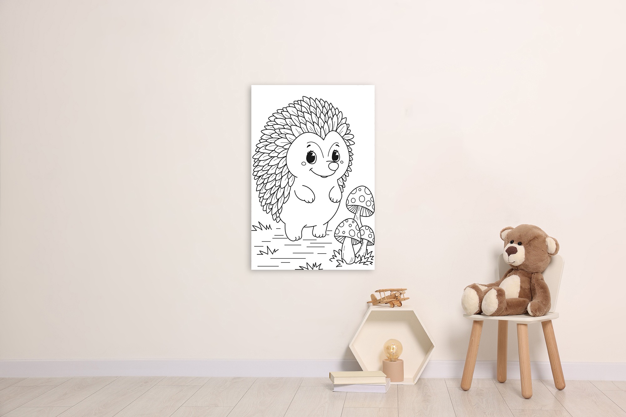 queence Bild "Großer Igel", Figuren-klassische Fantasie-Mädchen-Märchenbild günstig online kaufen
