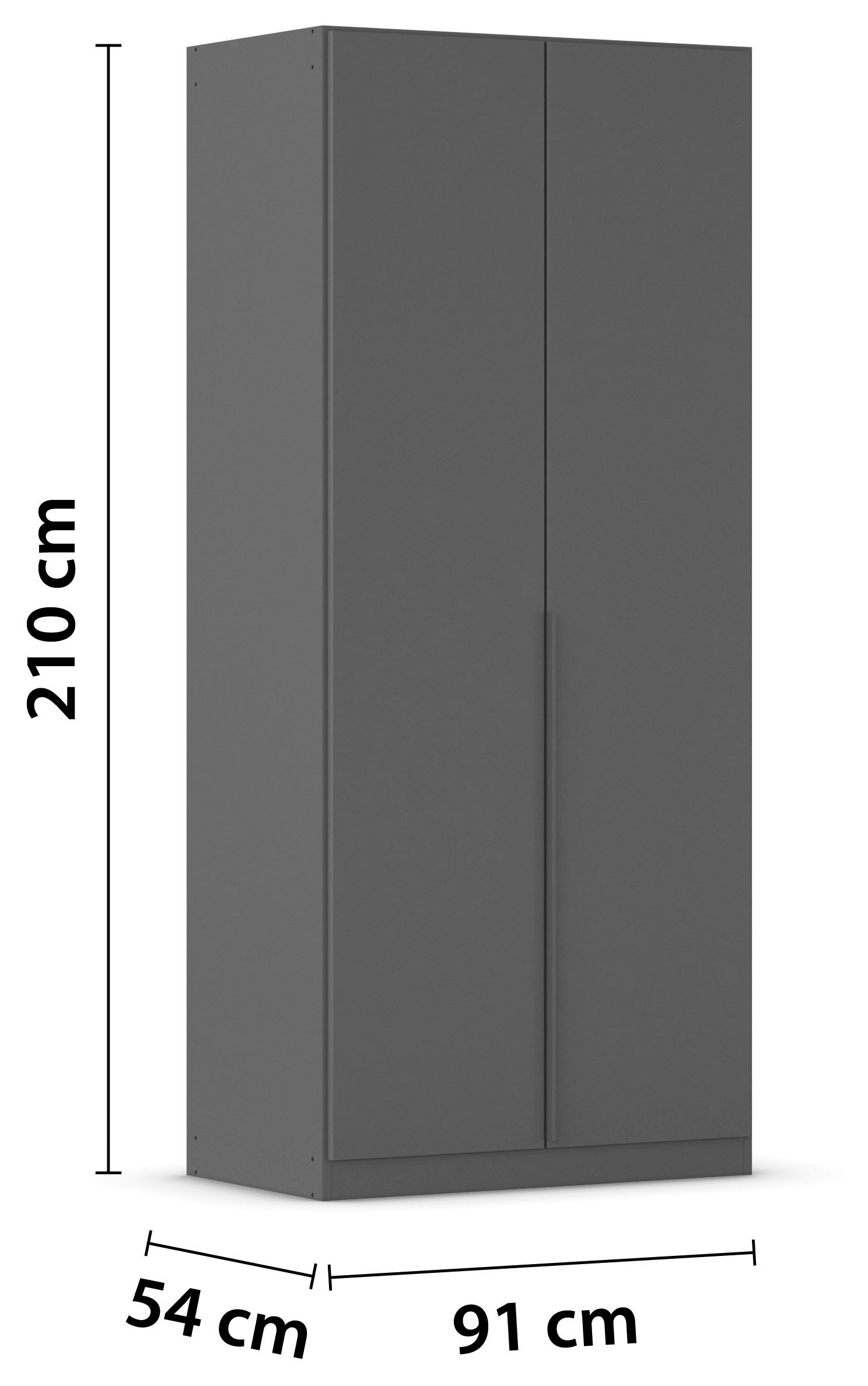 rauch Drehtürenschrank »Kleiderschrank Schrank Garderobe AGORDO TOPSELLER Schlafzimmer«, (in zwei Griff-Farben, Breiten 91-360 cm, Dekor- oder Hochglanzfront), durchdachte Innenausstattung, in 7 Breiten und 2 Höhen MADE IN GERMANY
