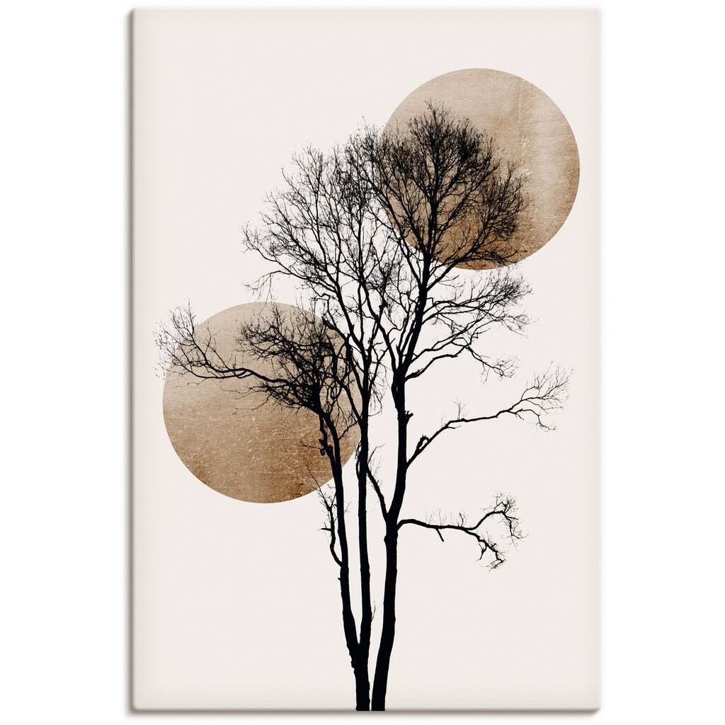 Artland Wandbild »Sonne und Mond versteckt«, Baumbilder, (1 St.)