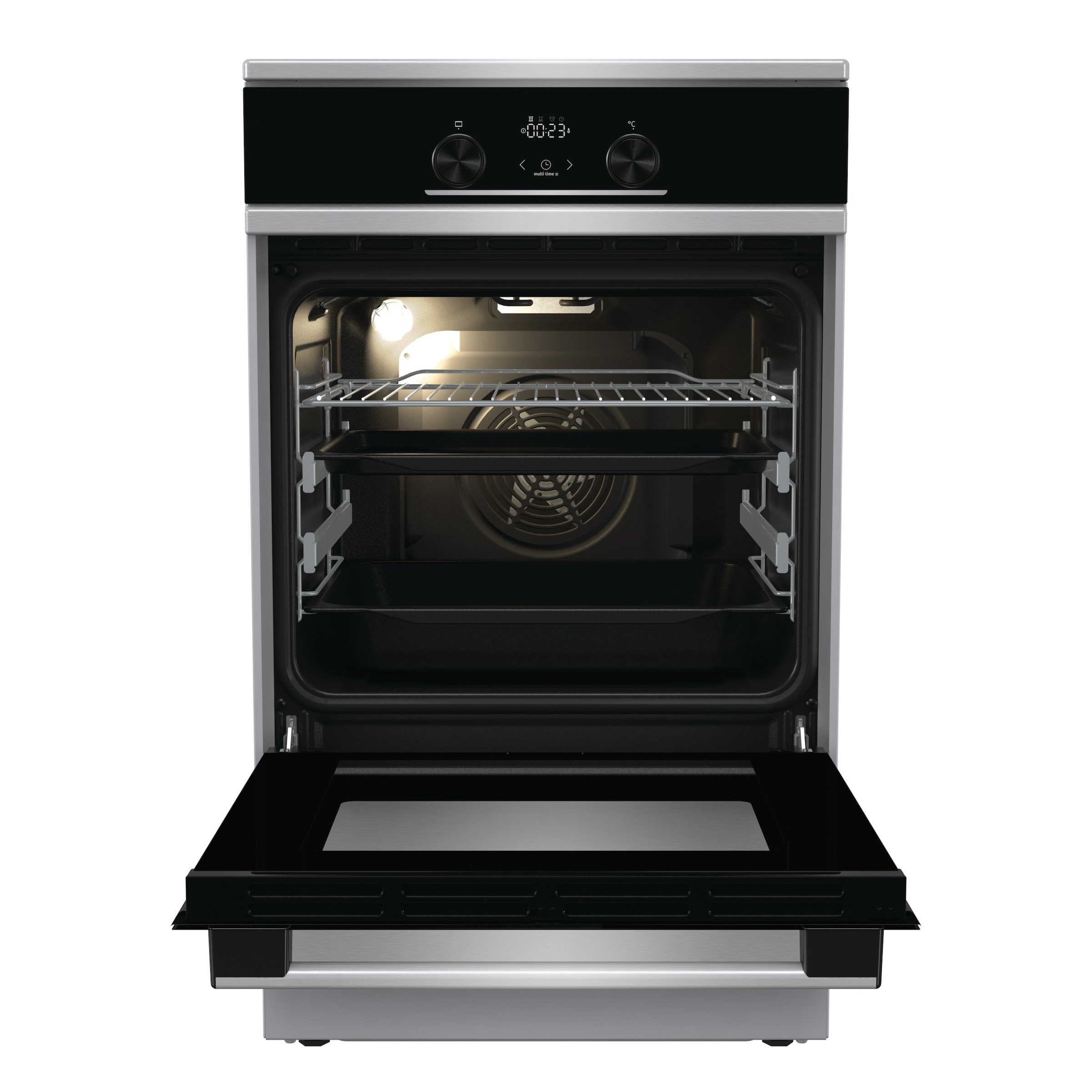 GORENJE Induktions-Standherd »GEITS5C70XPG« mit 1-fach-Teleskopauszug Aqua Clean 1 Stk. tlg. Pizzafunktion mit 275 °C – perfekt für Pizza, Focaccia und mehr!