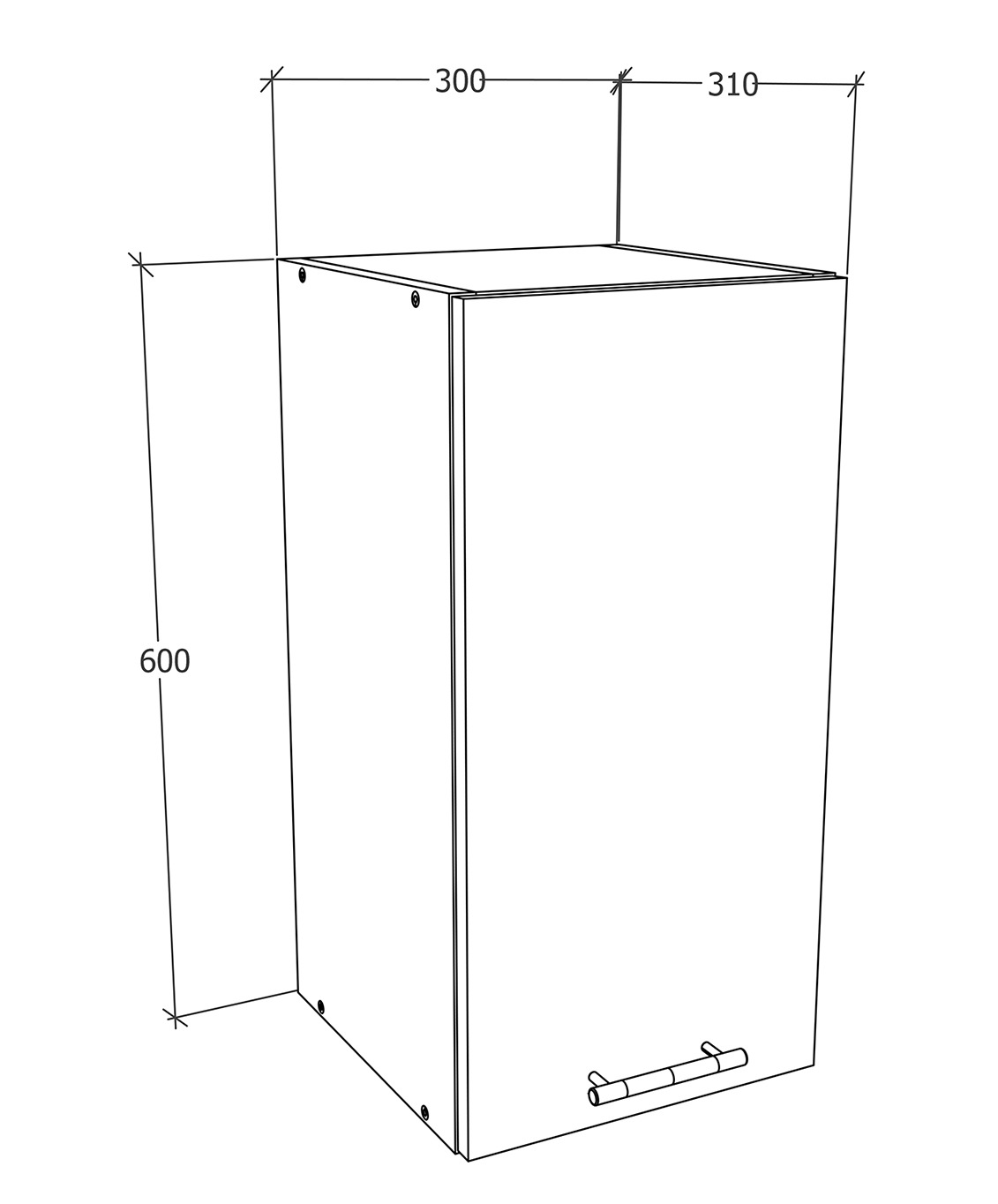 VCM Hängeschrank »Küchenschrank B. 30 cm Hängeschrank Küche Esilo«