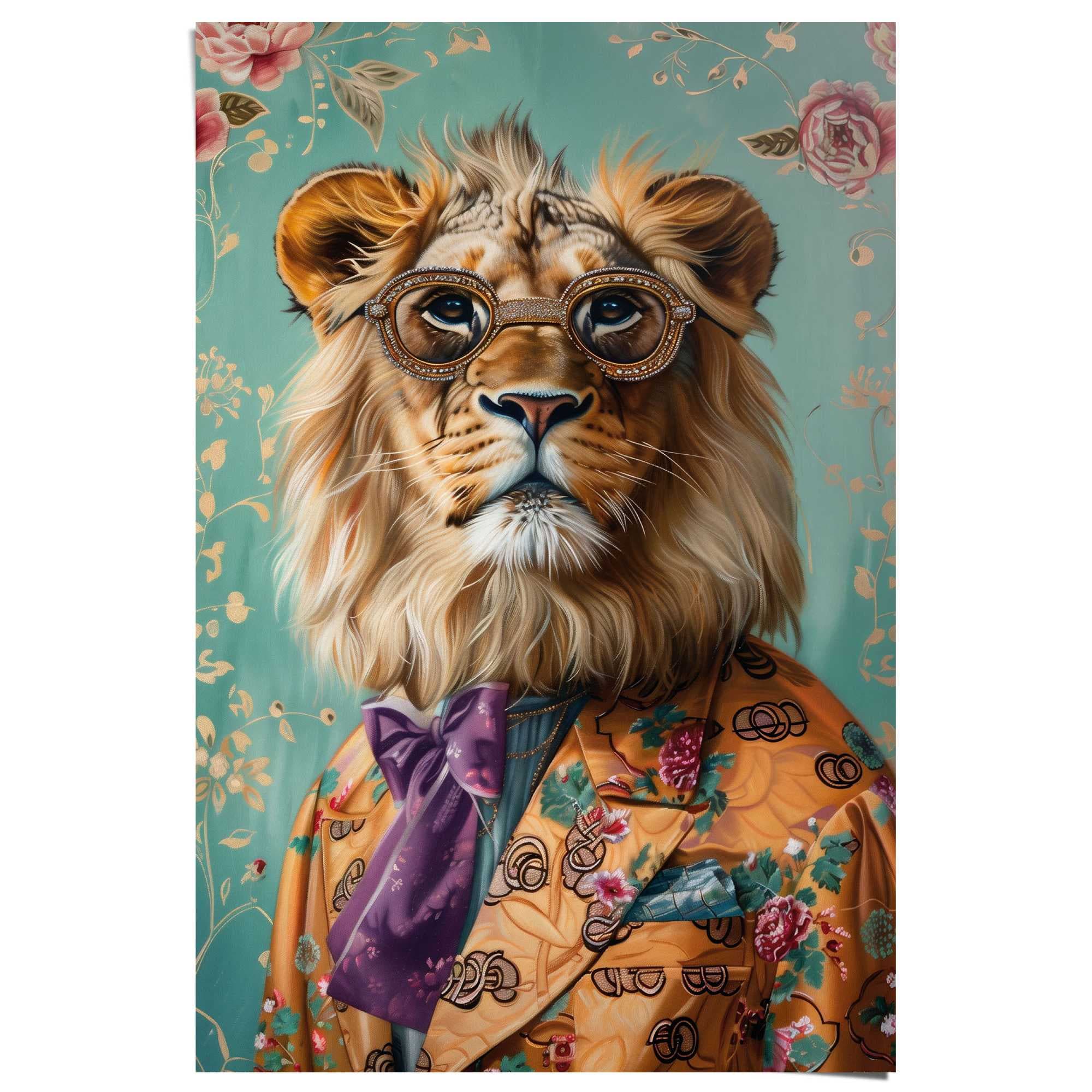 Reinders Poster "Dandy Lion Portrait", Wohnzimmer - Mehrfarbig - 150 gr. Pa günstig online kaufen