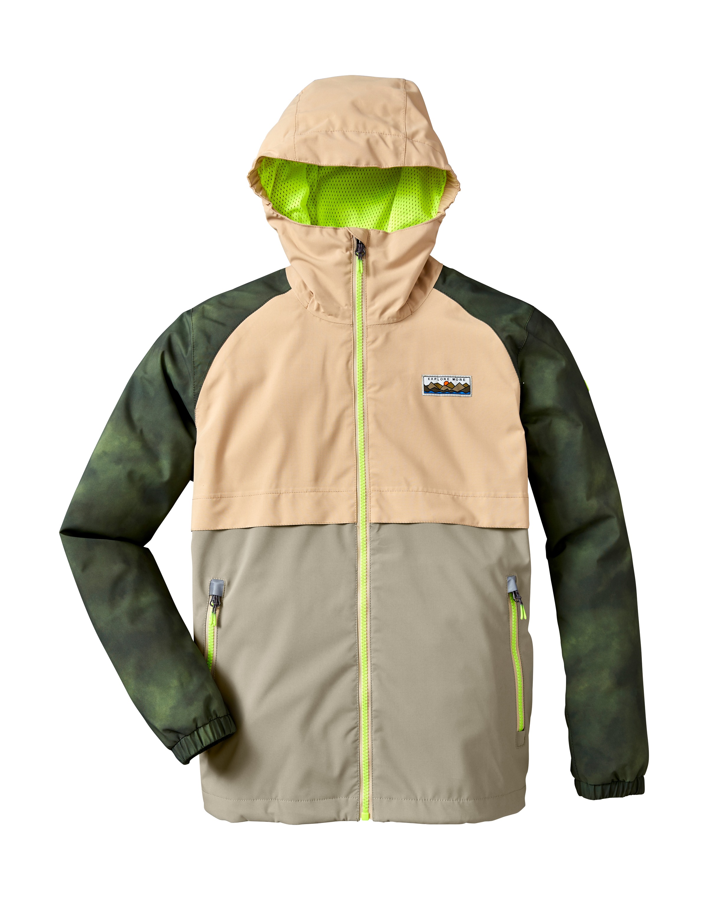 Thumbnail - Killtec Outdoorjacke "KOS 280 BYS JCKT" Wasserdichte Jungenjacke, verstellbare Kapuze, Colourblock Design