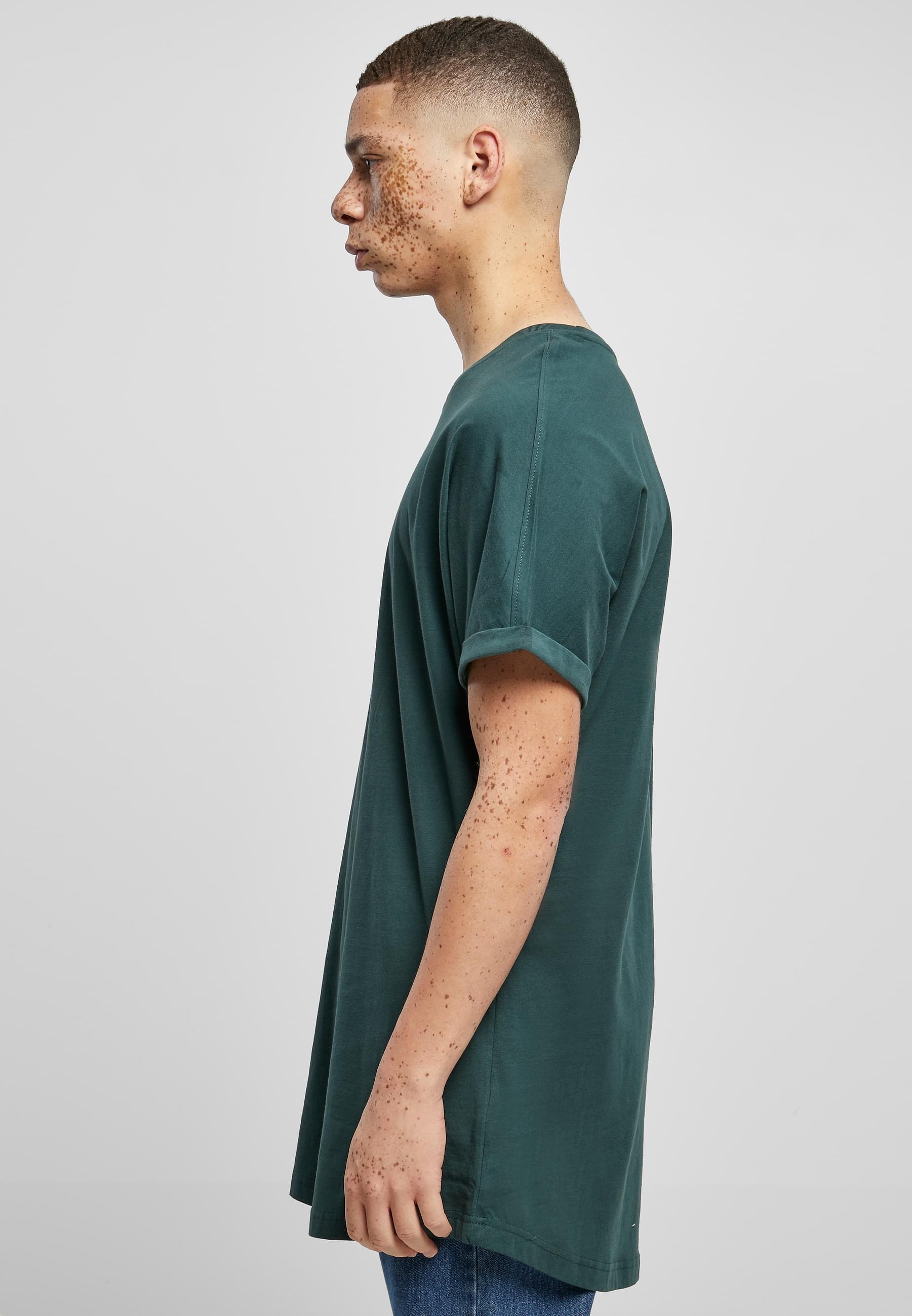 URBAN CLASSICS T-Shirt »Urban Classics Herren Long Shaped Turnup Tee«, (1 tlg.)