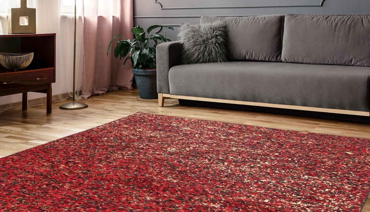 Arte Espina 1100000002199 "Finish 100" rechteckig 5 mm Höhe natürlicher Lederteppich,mit glänzender Metallic-Farbe,Rücken aus Filz