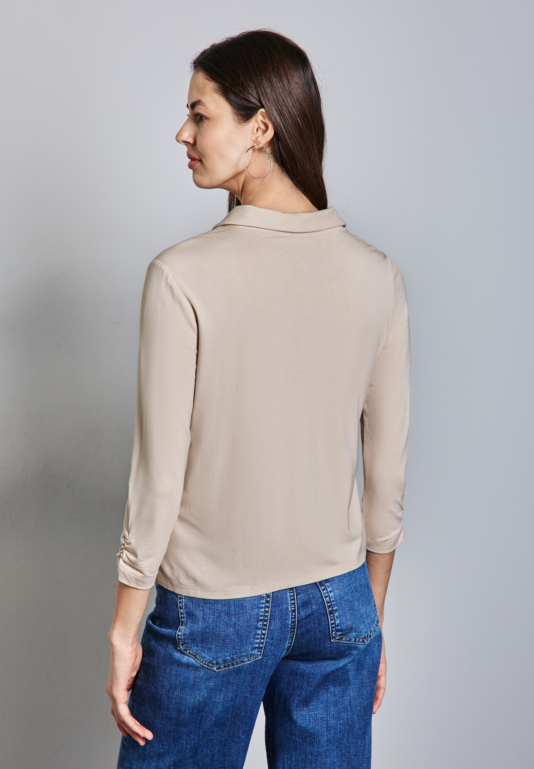 STREET ONE Poloshirt, mit 3/4 Ärmeln