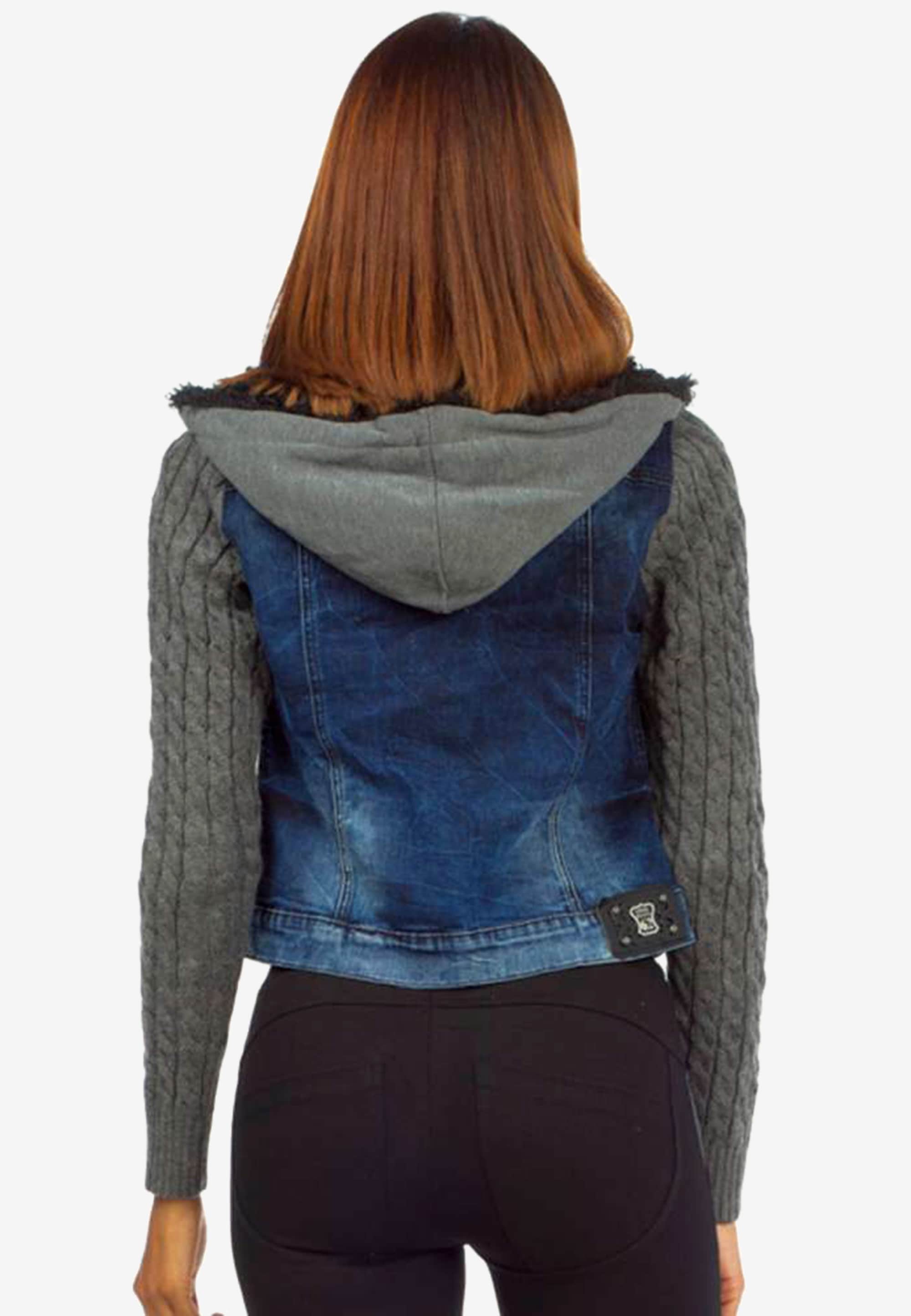 Cipo & Baxx Outdoorjacke, mit trendigen Wollärmeln