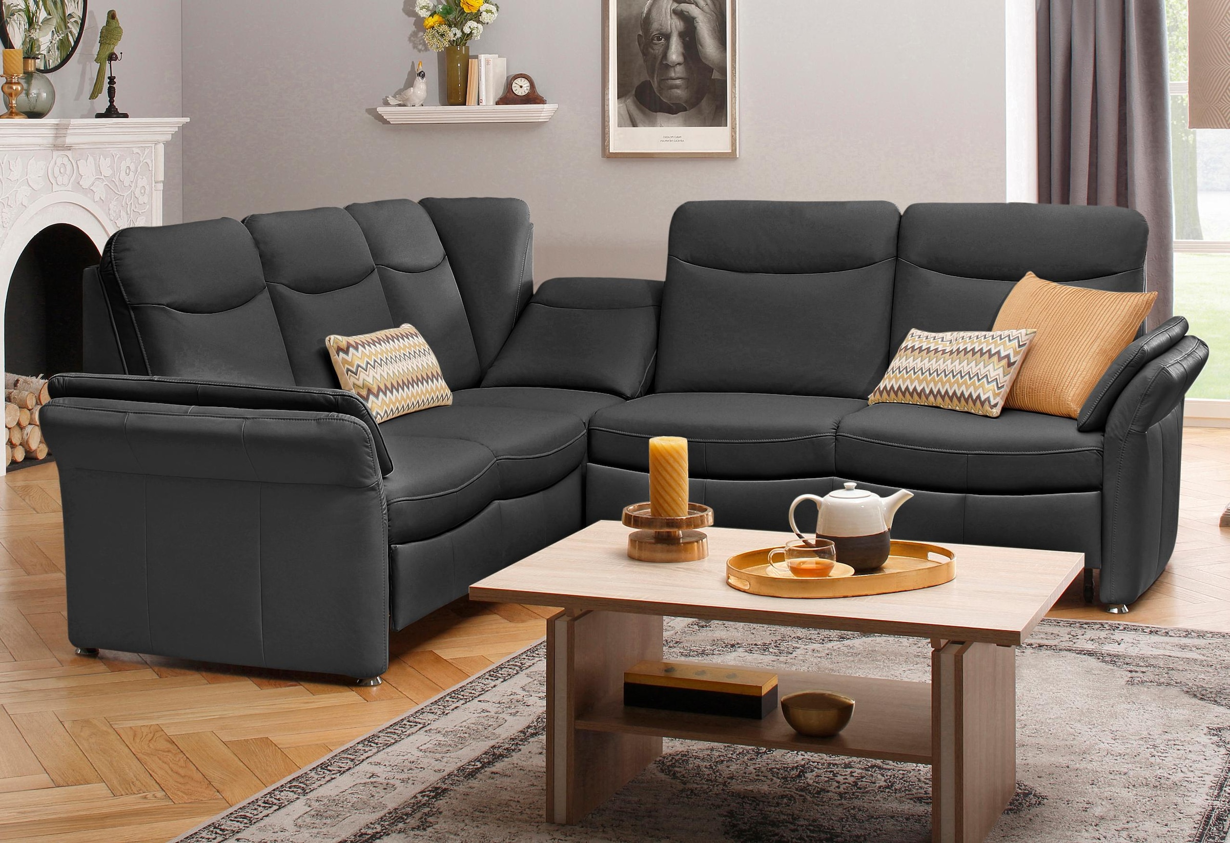 Home affaire Ecksofa »Tahoma L-Form«, mit Armlehnfunktion, wahlweise Bettfunktion, Schublade, Relaxfunktion