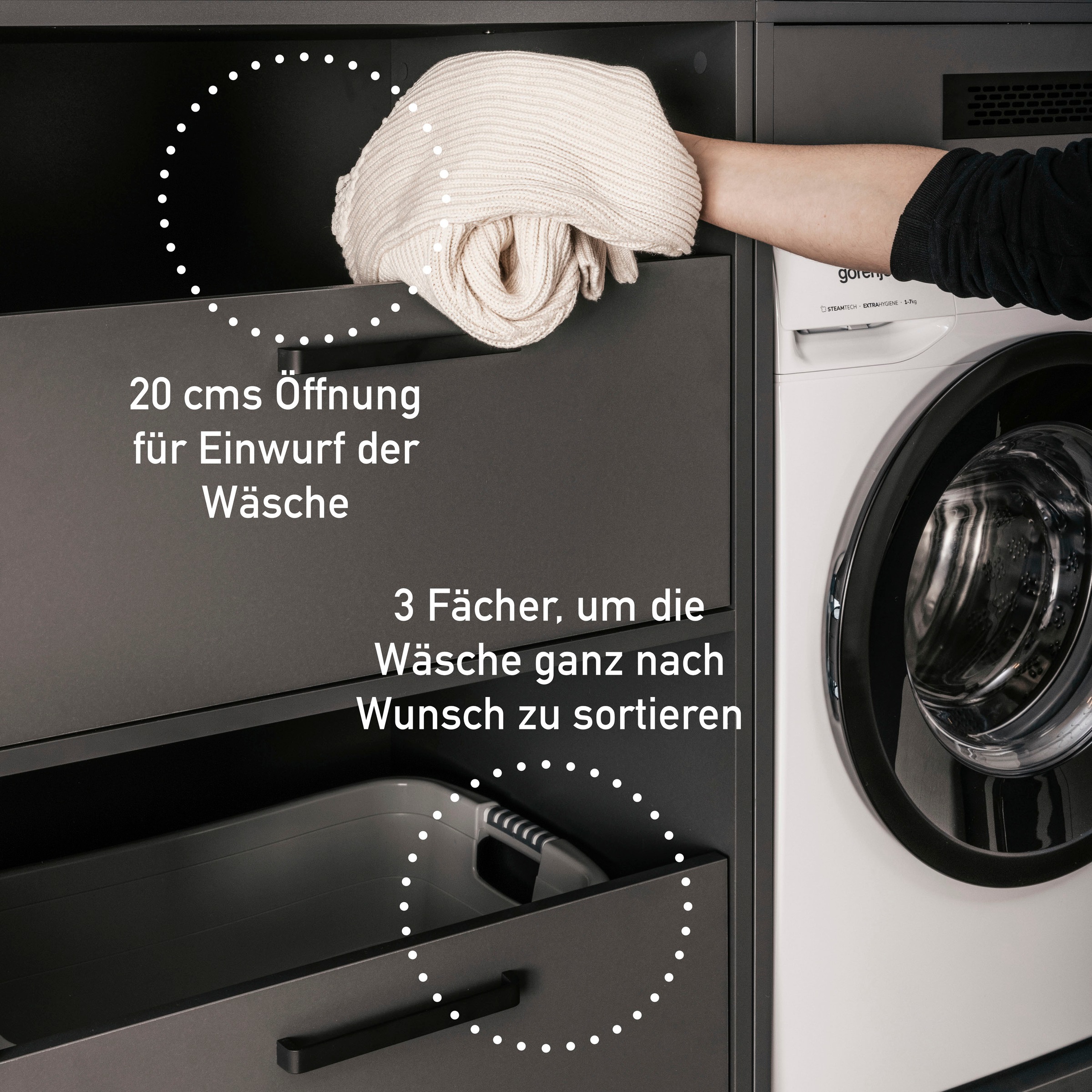 Inter Link Mehrzweckschrank-Set »Norela, Waschmaschinenumbauschrank, Geräteschrank mit Wäscheschrank« 6 Stk. tlg.