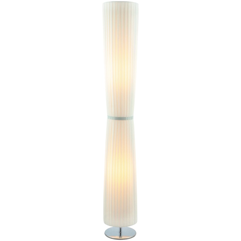 SalesFever Stehlampe »Julia«, 2 flammig-flammig, Plissee Lampenschirm aus Latex