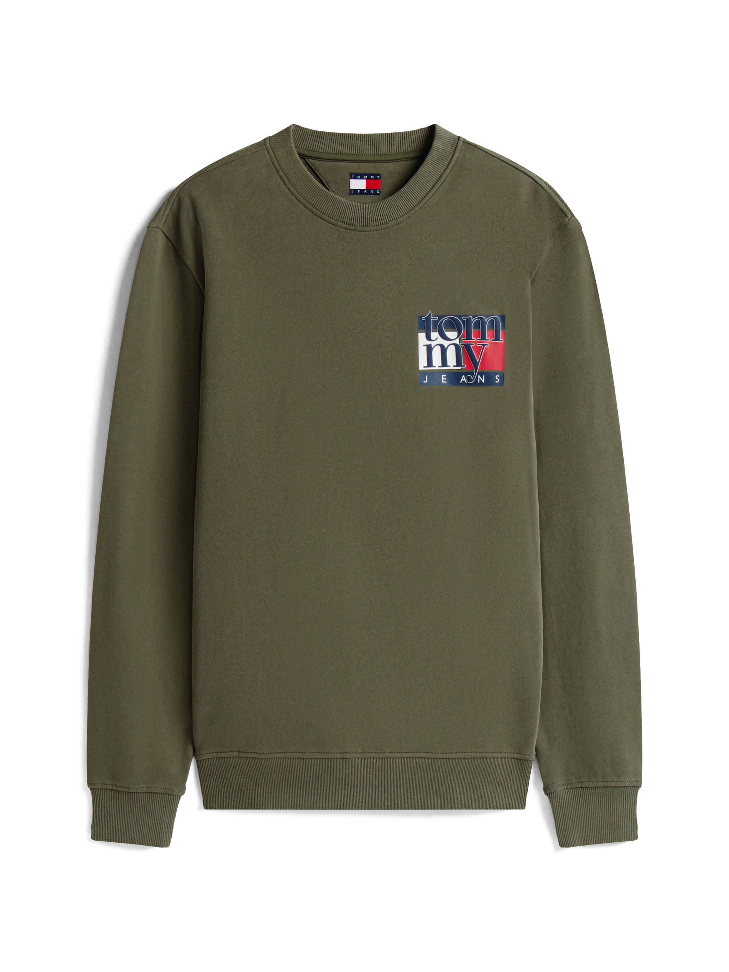 Tommy Jeans Sweatshirt »TJM RWB FLAG«, Rundhals, regular fit, Print, Rippbündchen
