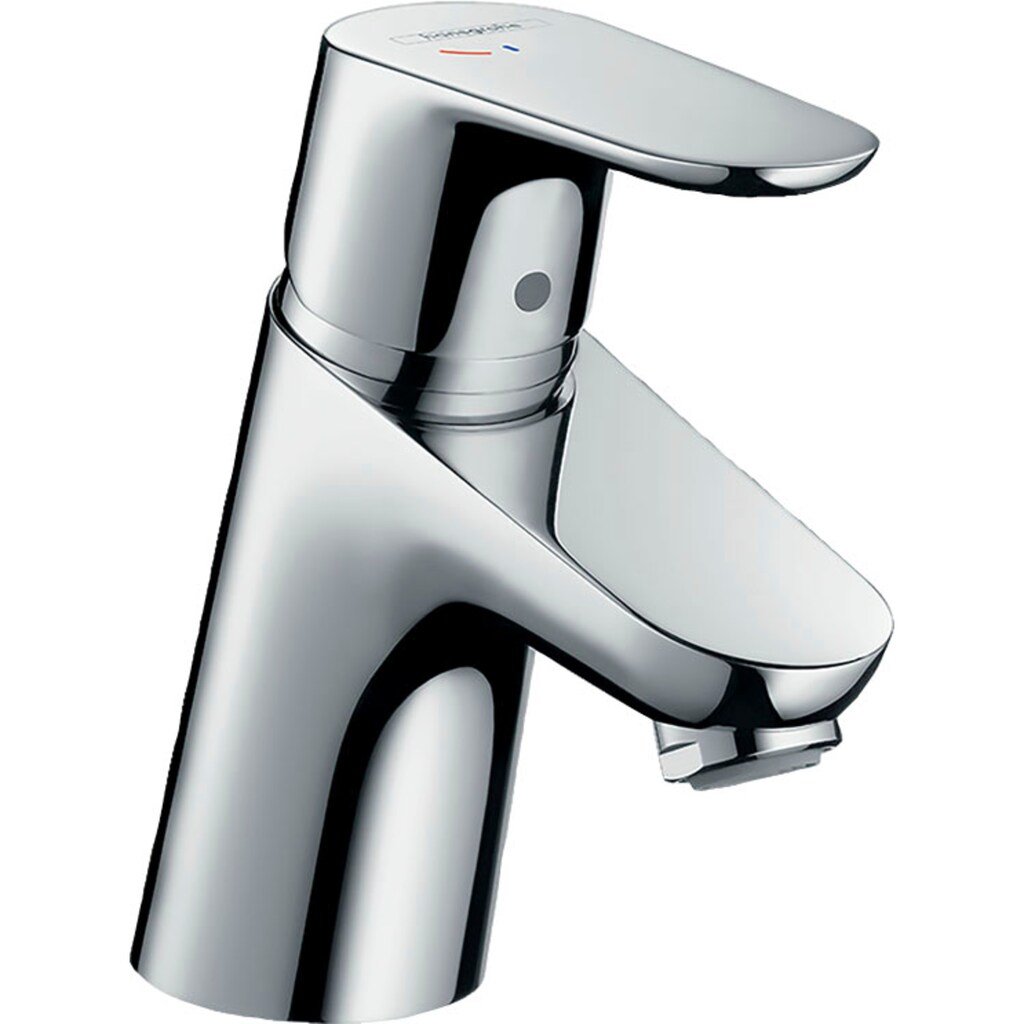 hansgrohe Waschtischarmatur »Focus«, 7cm, CoolStart mit Zugstangen-Ablaufgarnitur, chrom