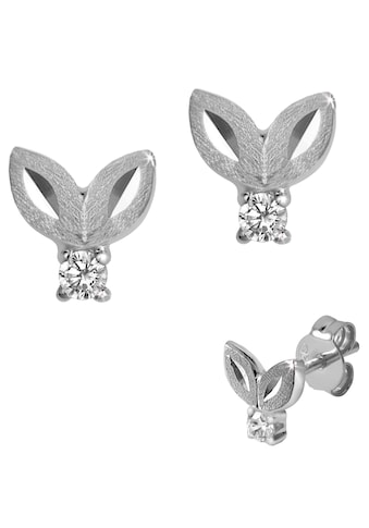 Paar Ohrstecker »Schmuck Geschenk Silber 925 Ohrschmuck Glitzer Blüte Flügel«