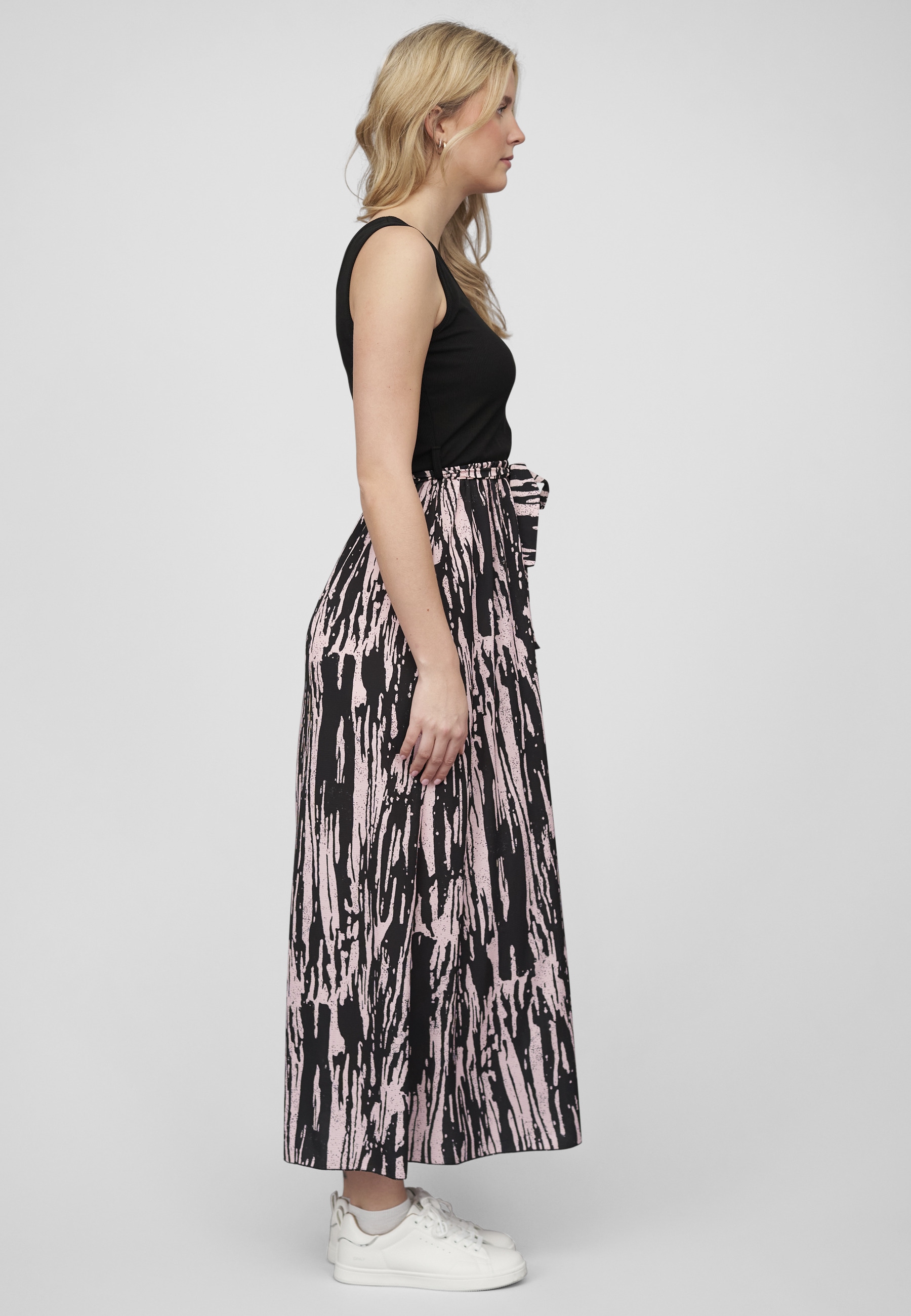 CLOUD 5IVE Shirtkleid »CLOUD 5IVE 2-Tone Kleid mit Bindegürtel und Abstrakt Print« 1 Stk. tlg.