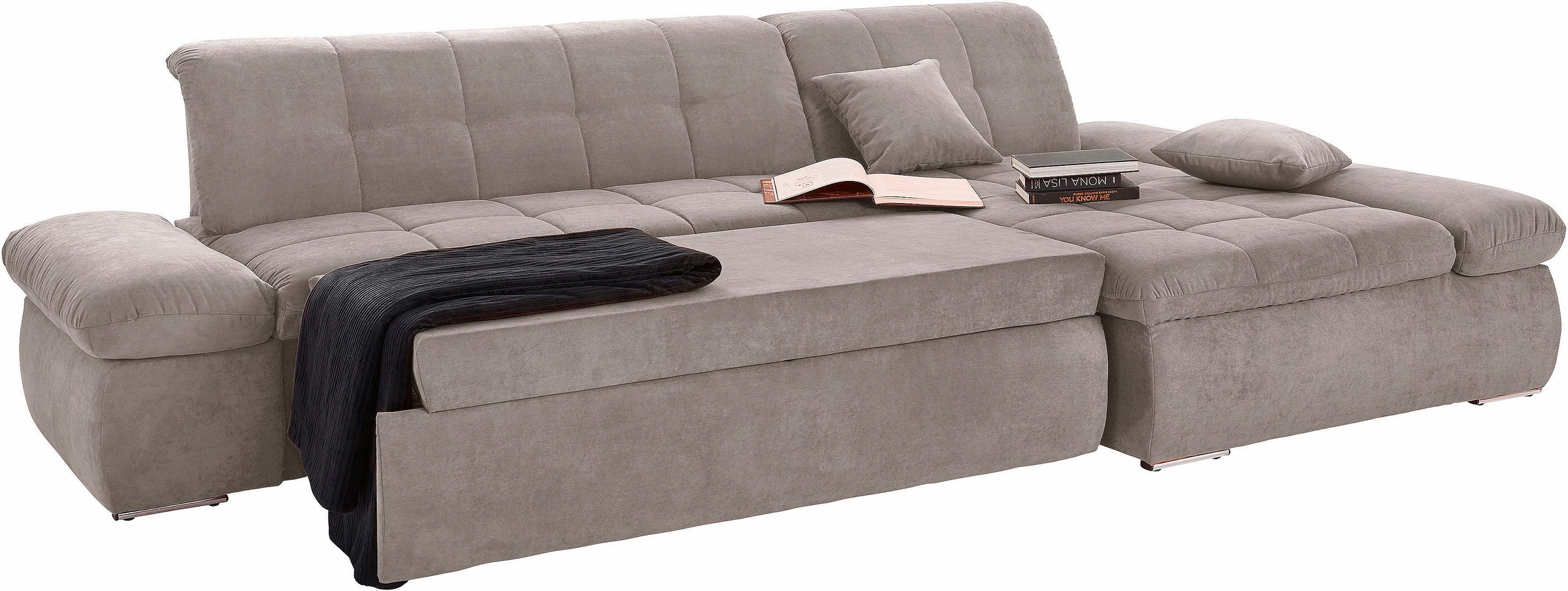 DOMO collection Ecksofa "NMoric XXL, B/T/H: 300/172/80cm, L-Form" wahlweise günstig online kaufen