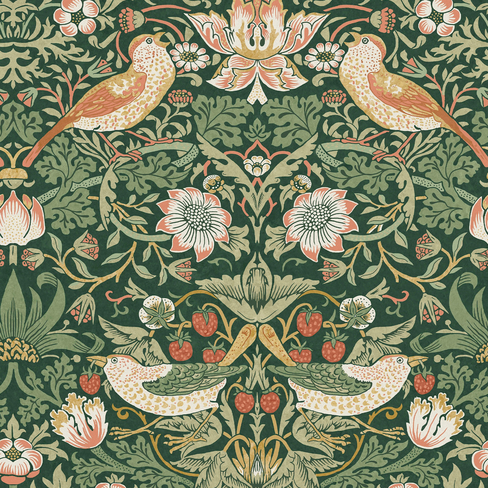 WILLIAM MORRIS AT HOME Vliestapete »Strawberry Thief« Retro texturiert Design Tapeten