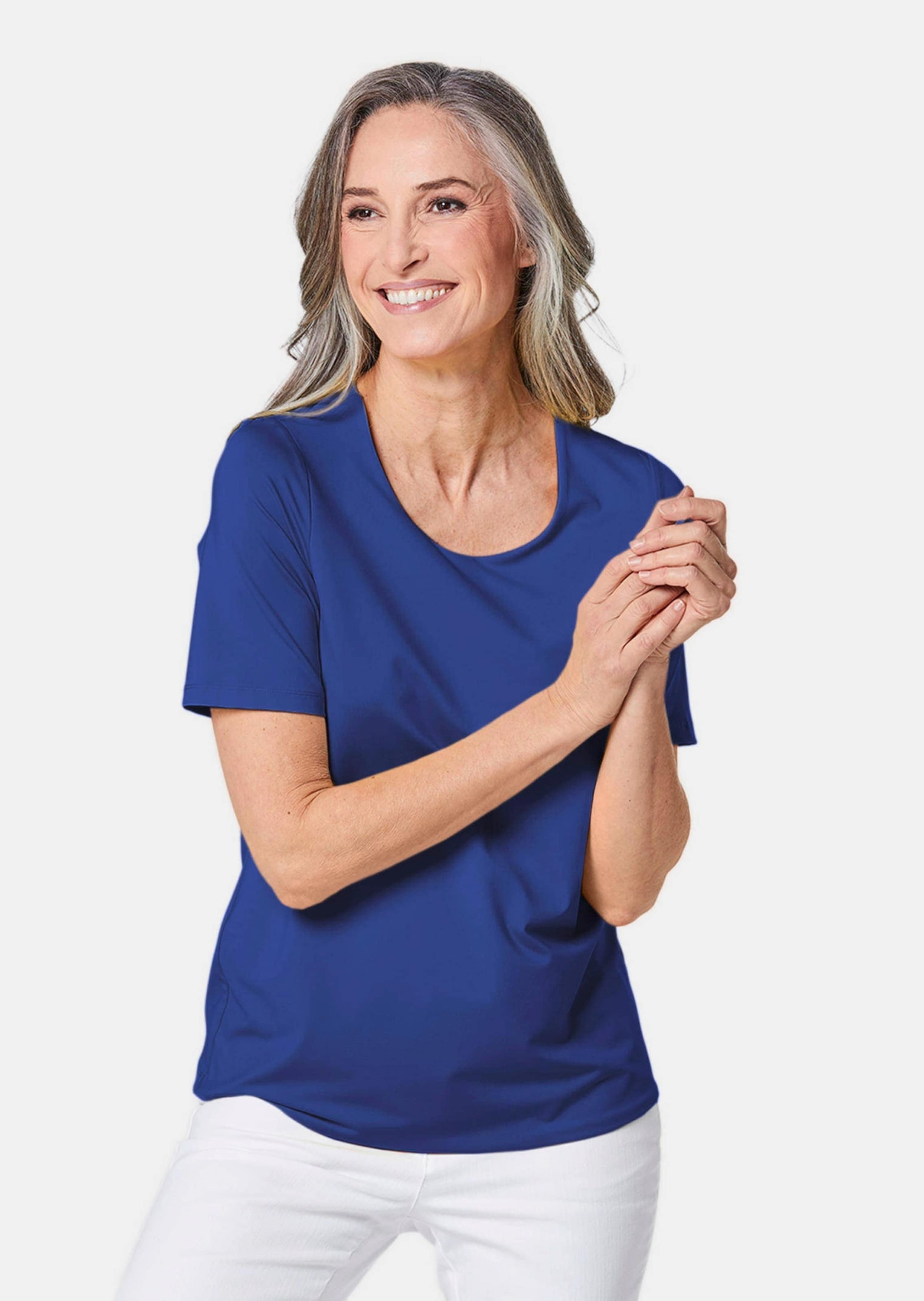 Thumbnail - GOLDNER Langarm-Poloshirt "Kurzgröße Gepflegtes Shirt in formstabiler Ware" Ohne