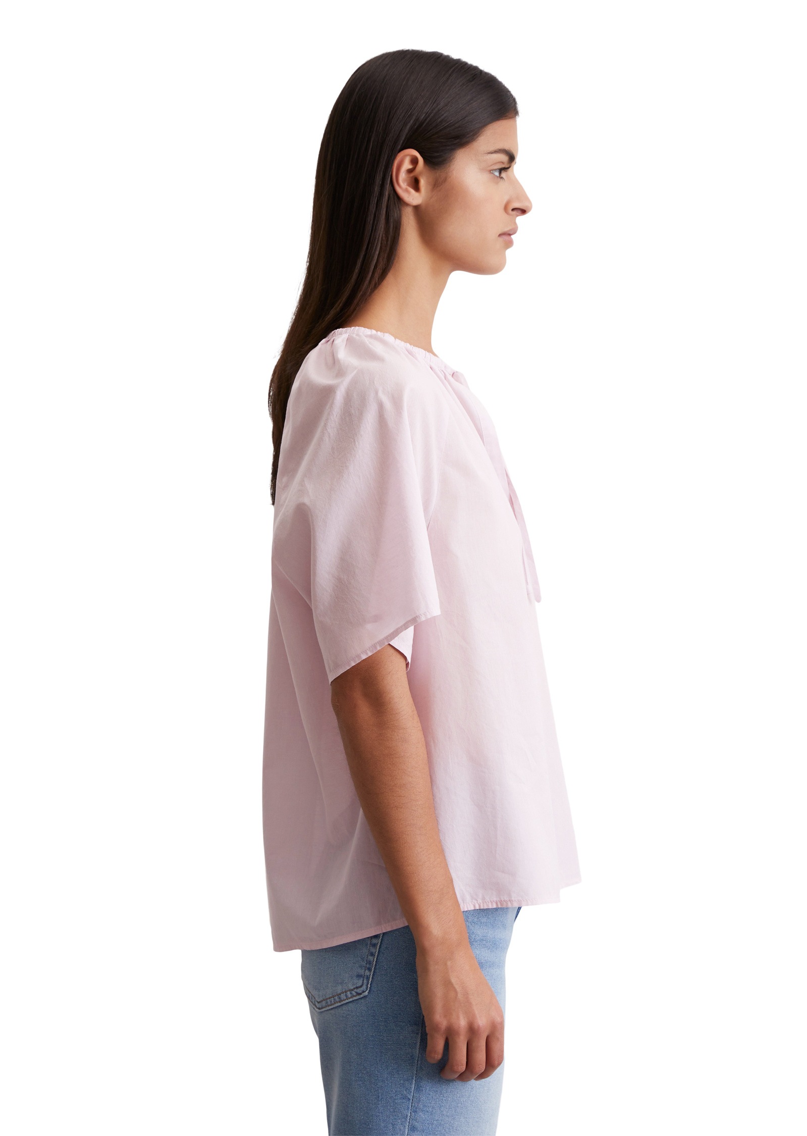 Marc OPolo Kurzarmbluse "aus Baumwoll-Chambray" günstig online kaufen