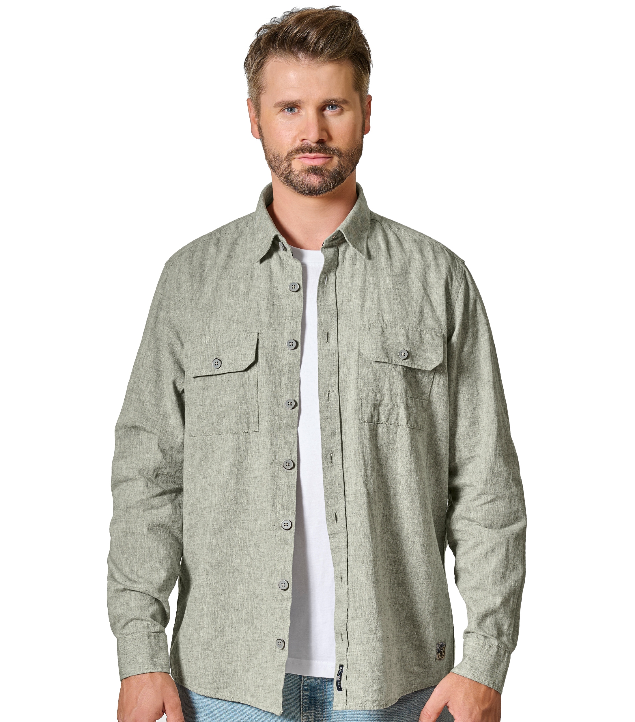 CASAMODA Langarmhemd "CASAMODA Hemdjacke uni" günstig online kaufen