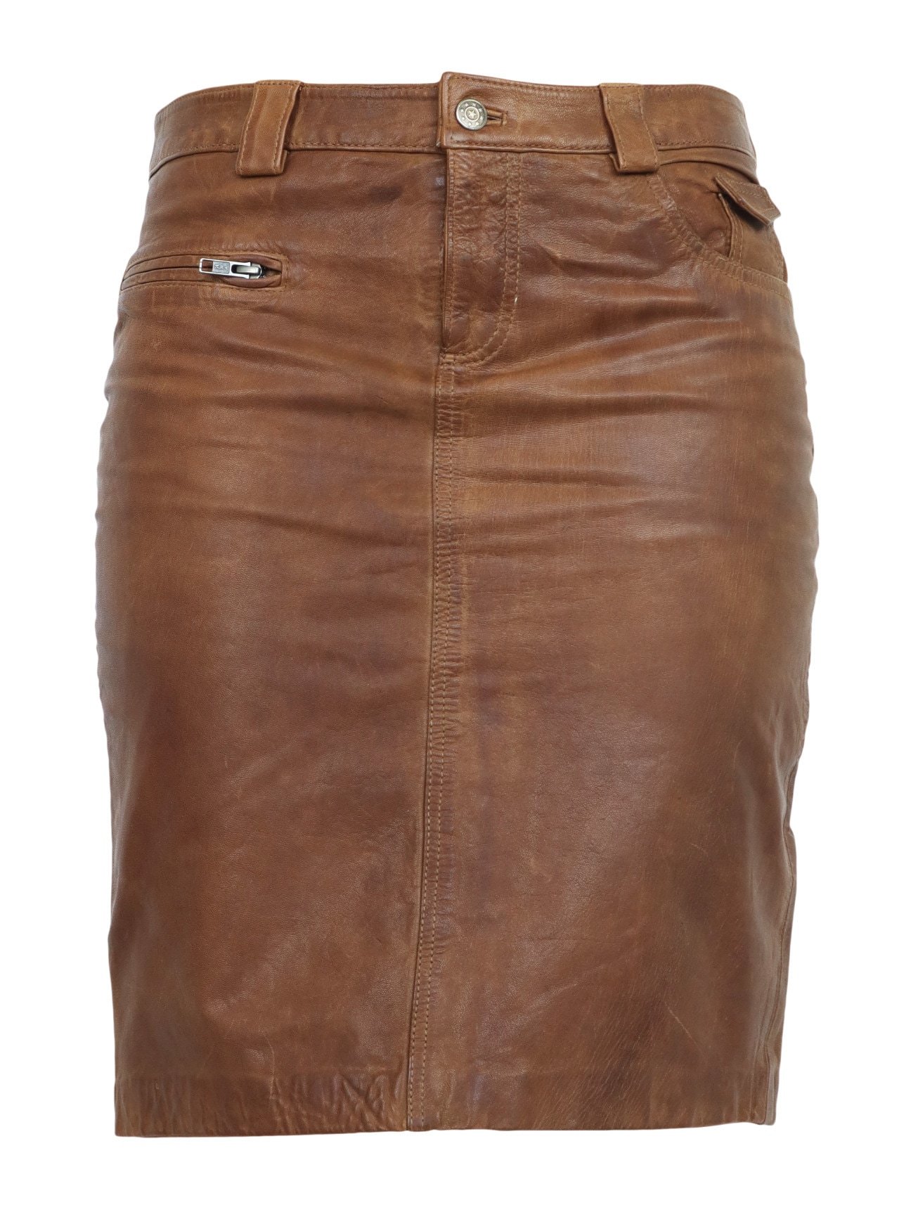 RICANO Bleistiftrock "Lederrock 0132 Skirt" Handgefertigt aus echtem Leder