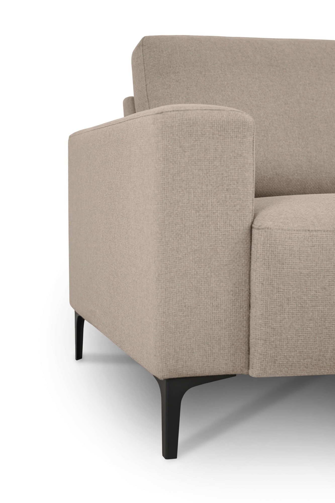 Home affaire Ecksofa »Tournon, L-Form, Breite 262 cm, Webstoff, Chenille«, Designsofa im nordischen Stil, Wellenunterfederung, Metallfüße