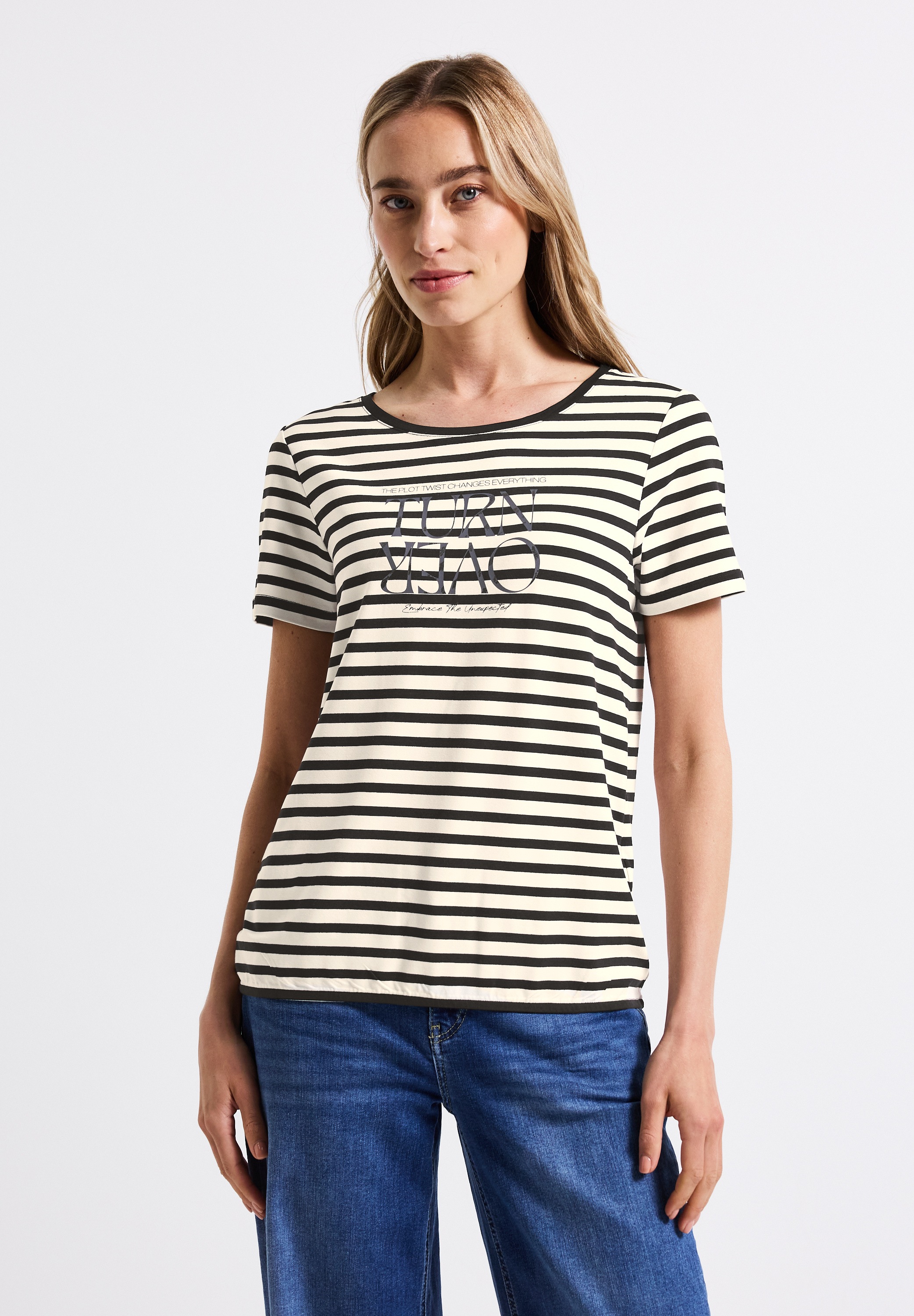 STREET ONE T-Shirt, mit Elastikbund günstig online kaufen