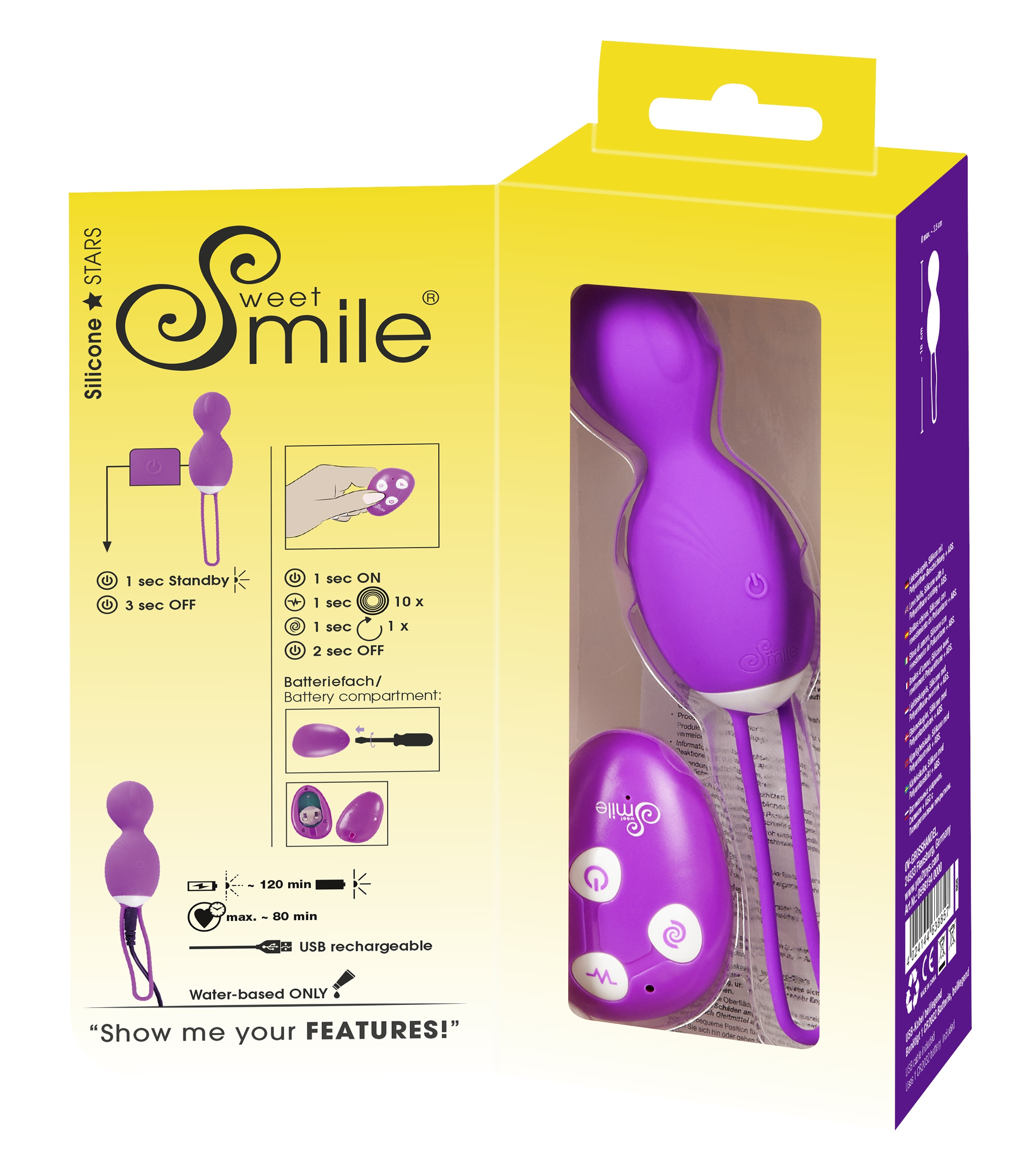 Sweet Smile Liebeskugeln »Vibrokugeln RC Rotating Love Ball«