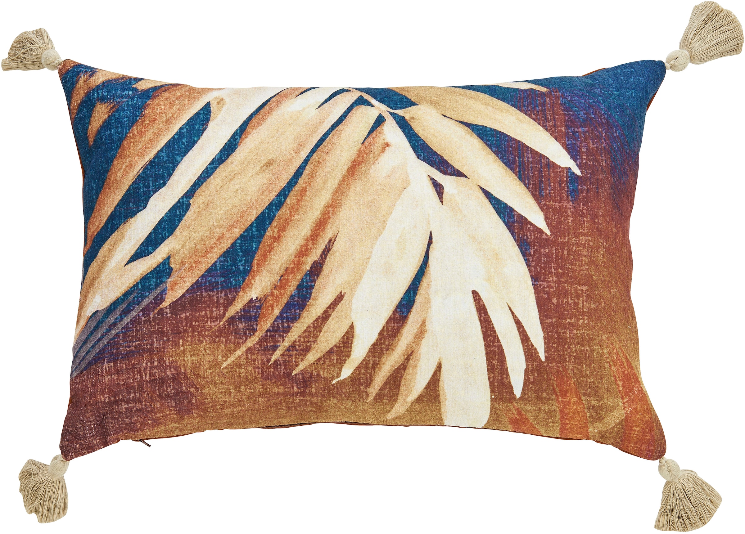 done. Kissenhülle "Indian Summer" bedruckte Kissenhülle mit Tasseln günstig online kaufen