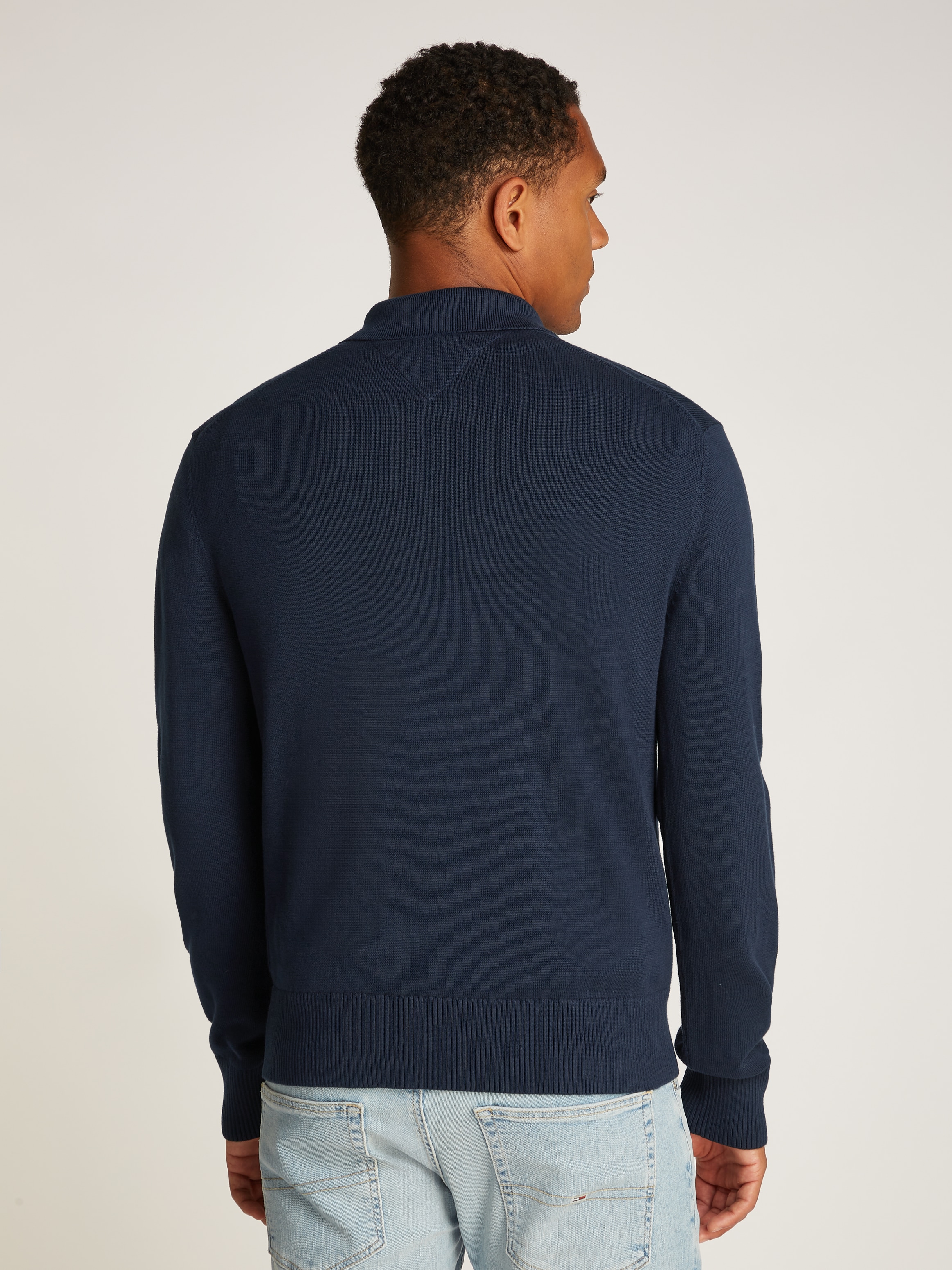 Tommy Jeans Polokragenpullover »TJM SLIM ESSENTIAL POLO SWEATER«, mit Logostickerei
