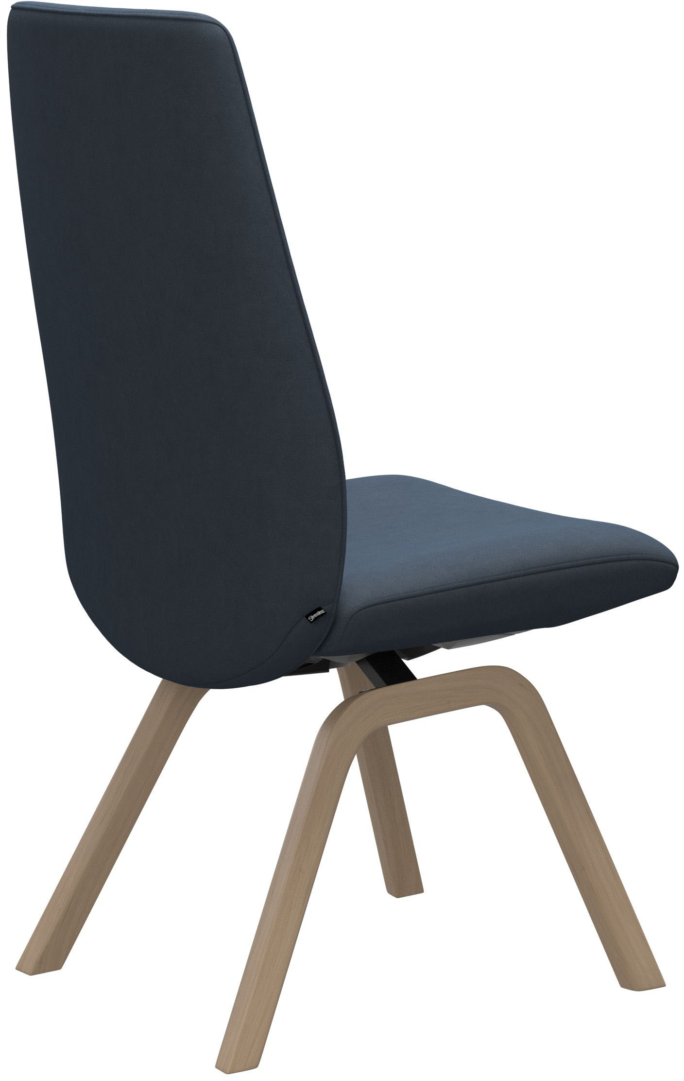 Polsterstuhl STRESSLESS "Laurel", blau (blau dinamica, schwarz), B:49cm H:105cm T:60cm, Microfaser DINAMICA (88% Polyester, 12% Polyurethan), Stühle, Polsterstuhl, High Back, Größe L, mit schräggestellten Beinen in Schwarz 3