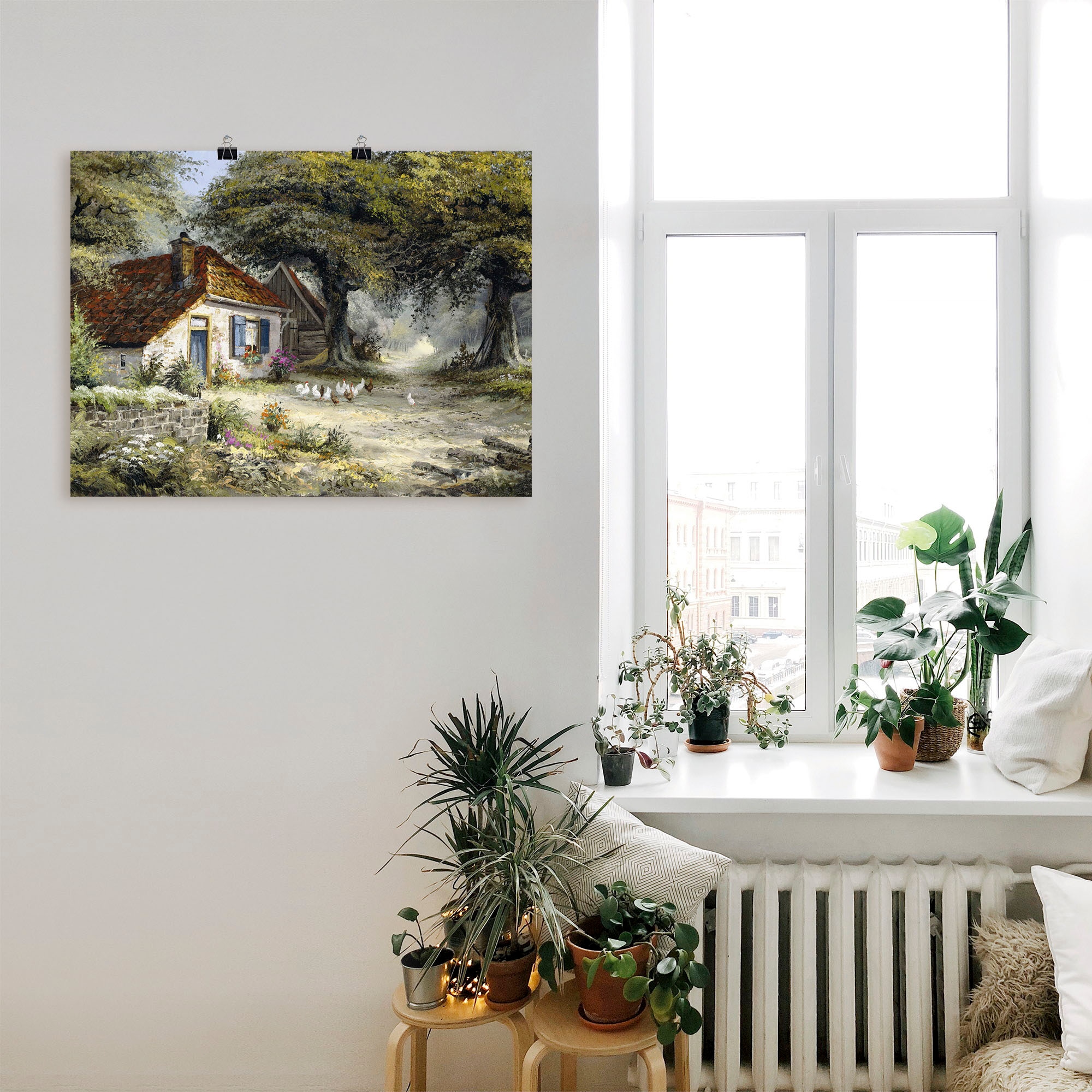 Artland Wandbild »Märchenhaftes Ferienhaus«, Garten, (1 St.), als Leinwandbild, Poster in verschied. Größen