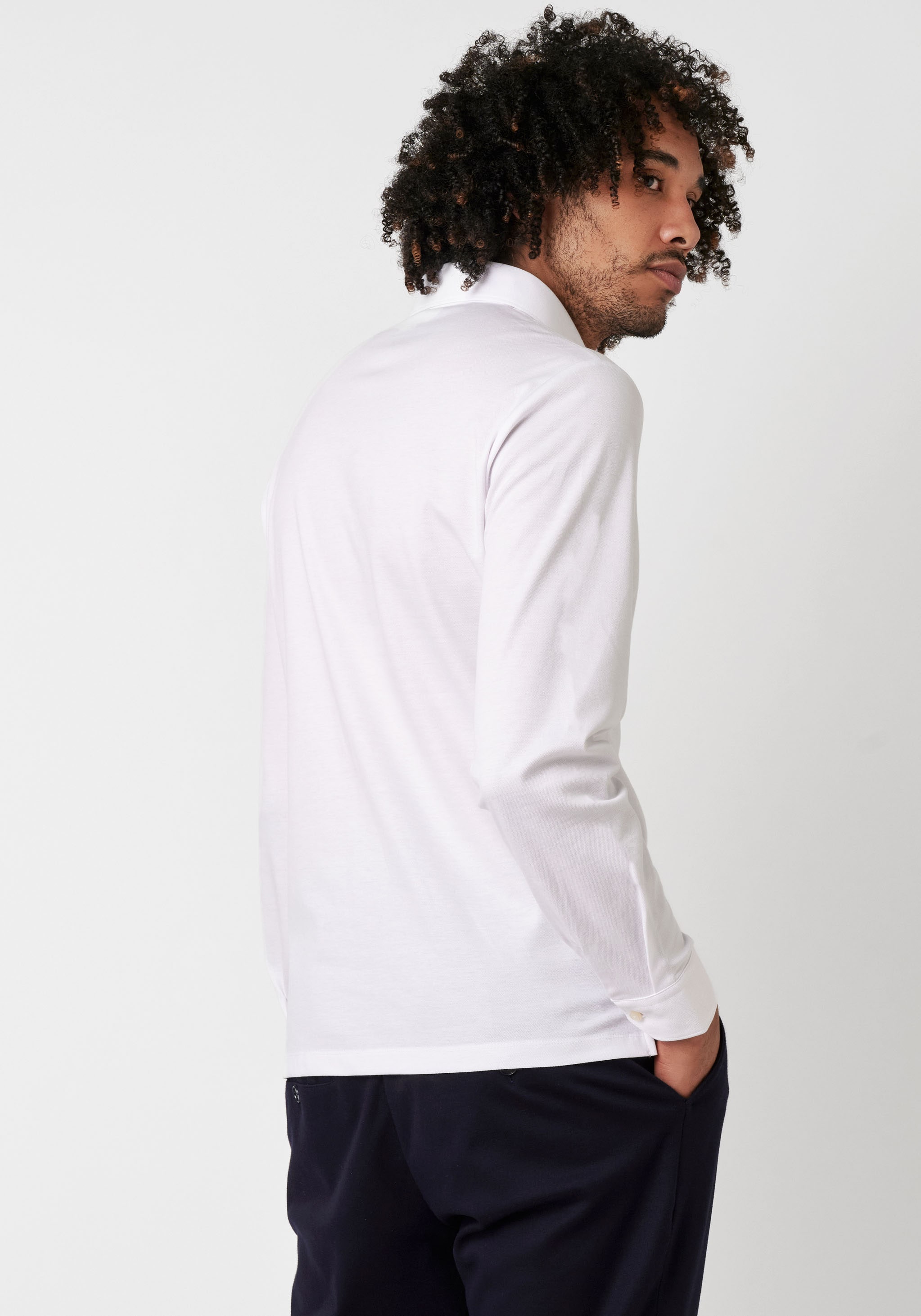DESOTO Langarm-Poloshirt »Essential Polo Kent 1/1«, Mit Rundhalsausschnitt