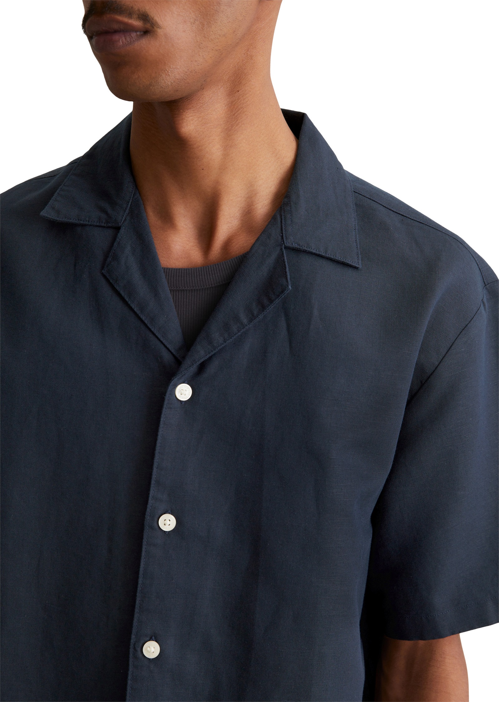 Marc O'Polo DENIM Kurzarmhemd »aus Leinen-Bio-Baumwoll-Mix«