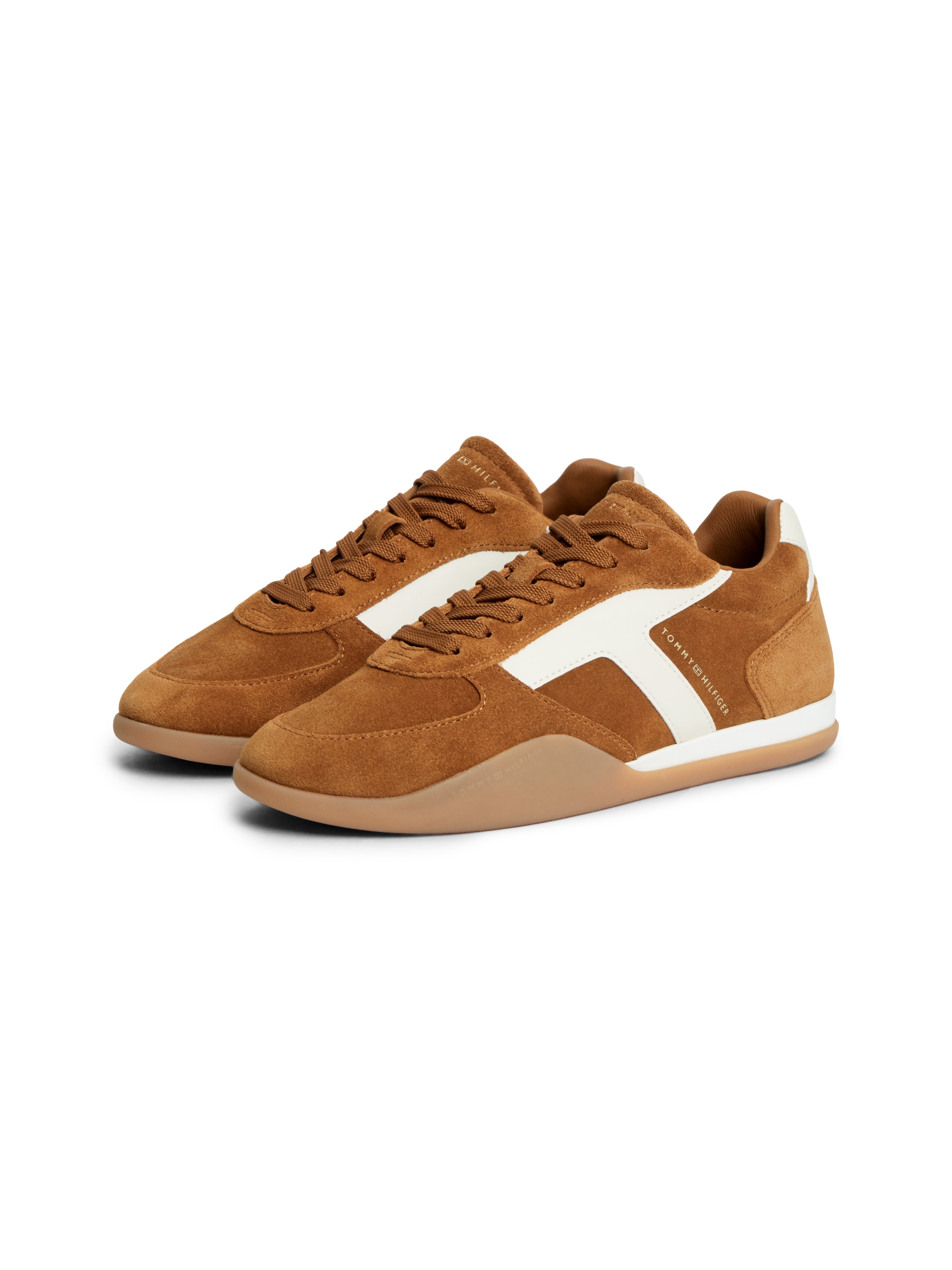 Tommy Hilfiger Sneaker "TH VINTAGE LOW RUNNER SUEDE" Schnürschuh, Halbschuh, Freizeitschuh mit Kontrastbesätzen