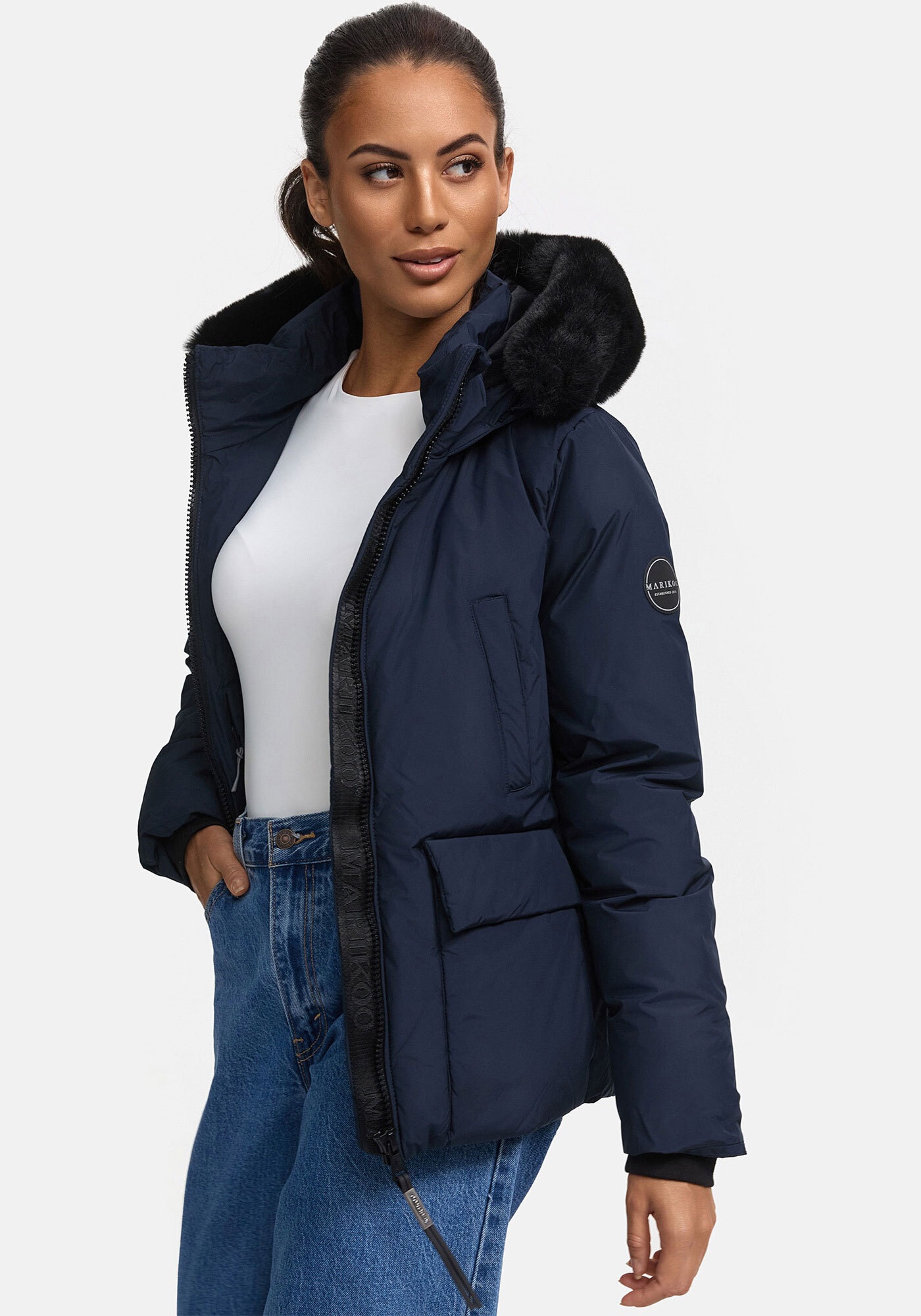 Marikoo Winterjacke »Morinaa«, mit großer Kapuze