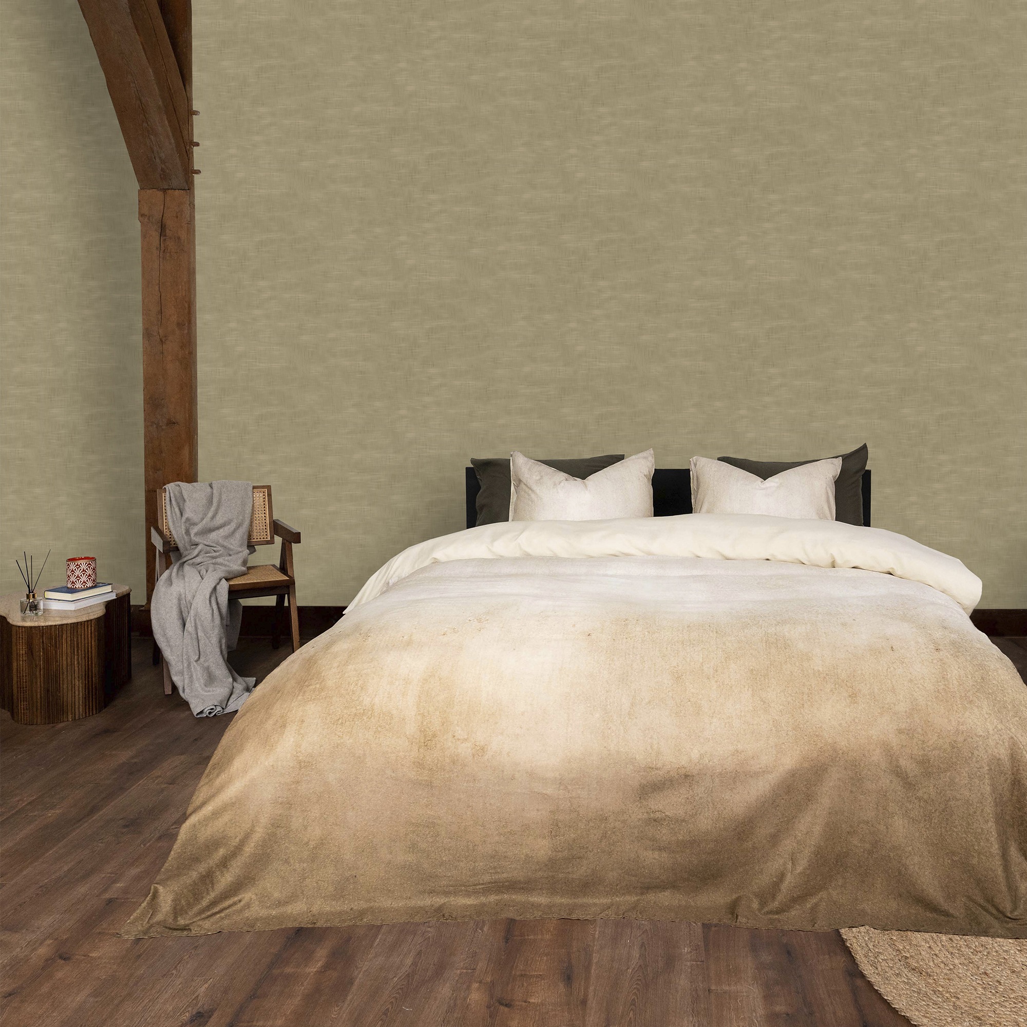 kayori Vliestapete »Taro« Leinenoptik glatt 10mx52cm (ca. 5m2)